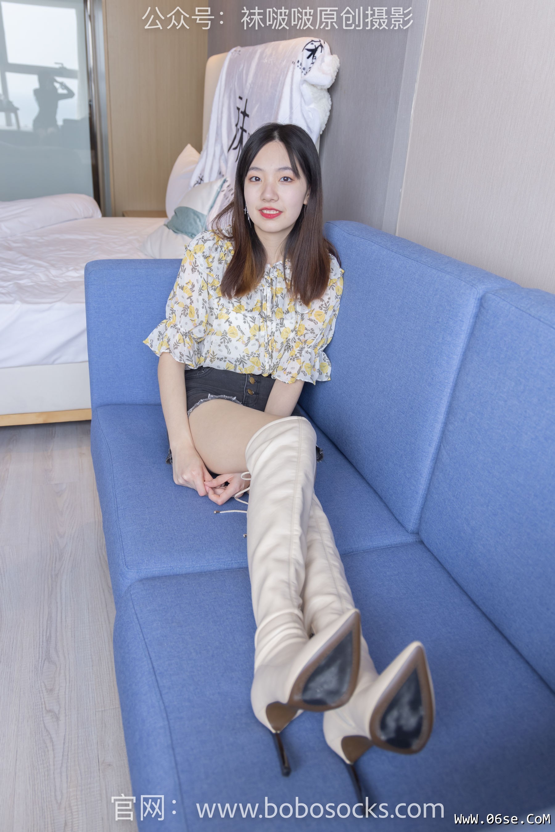 图片[126]-BoBoSocks袜啵啵 No.136 小甜豆-高跟长靴、白棉袜、裸足[200P]-六色网
