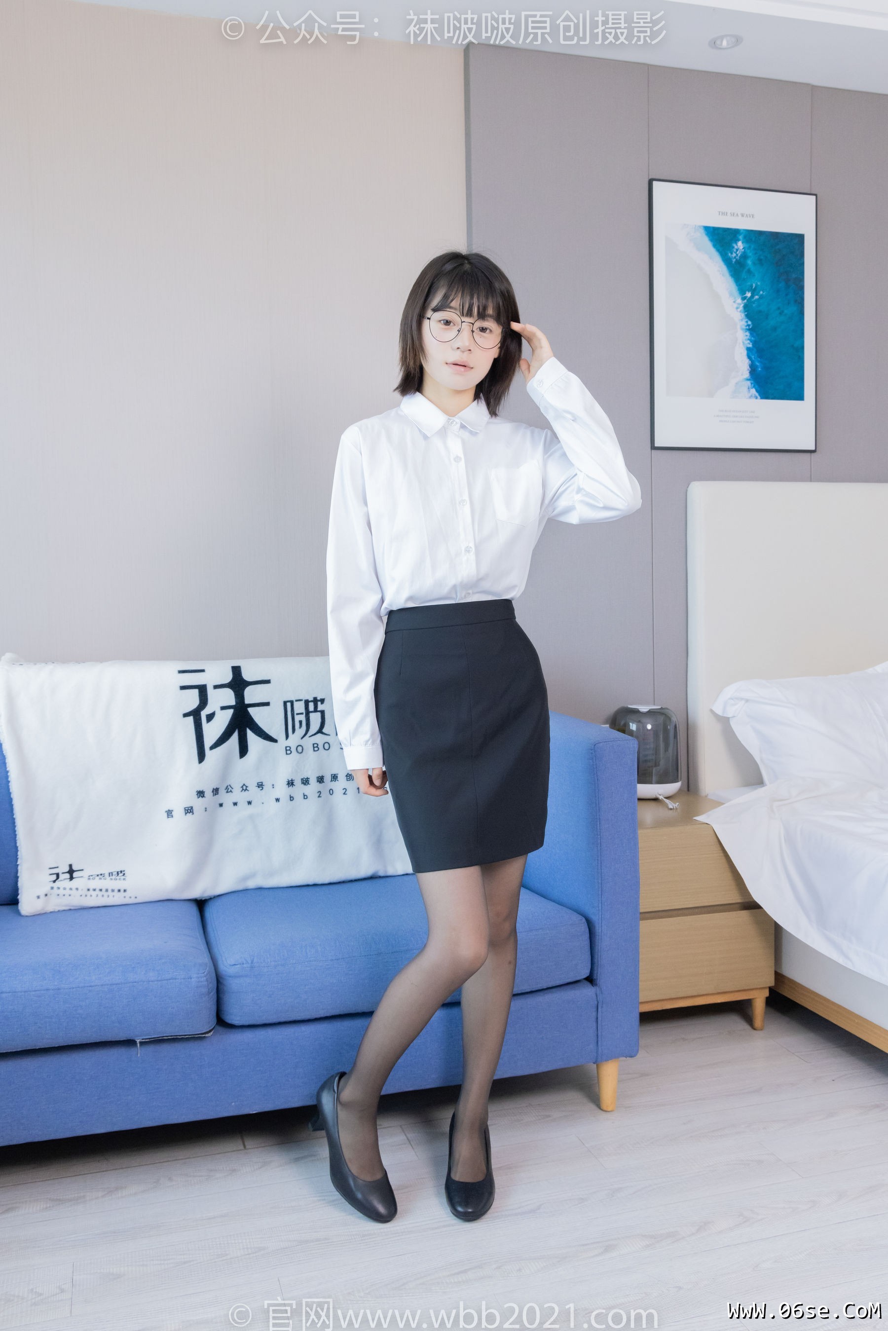图片[107]-BoBoSocks袜啵啵 No.436 糯米 -OL制服、两双平底鞋、薄黑丝、厚肉丝[150P]-六色网