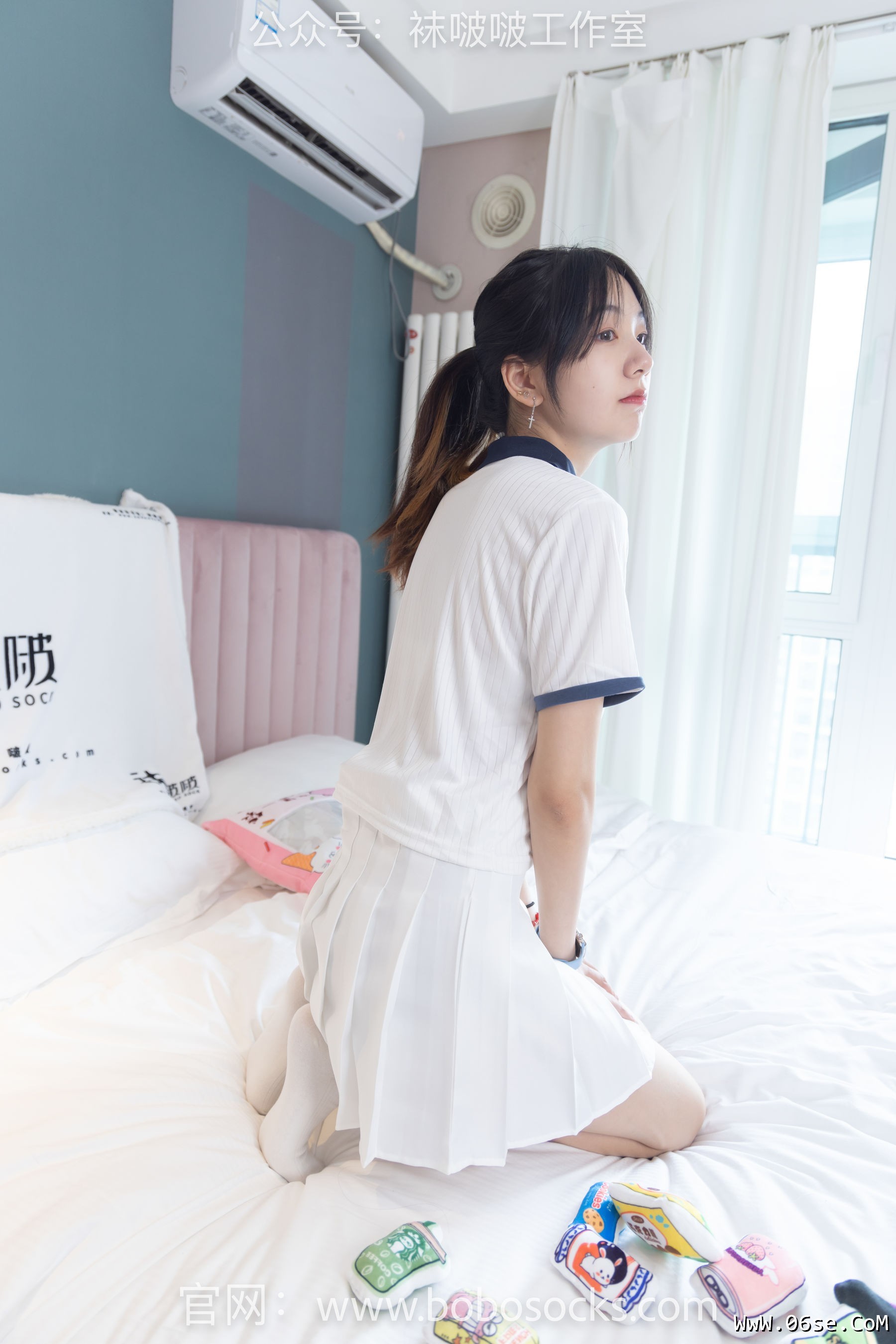 图片[98]-BoBoSocks袜啵啵 No.096 小甜豆-板鞋、白棉袜、油亮肉丝[145P]-六色网
