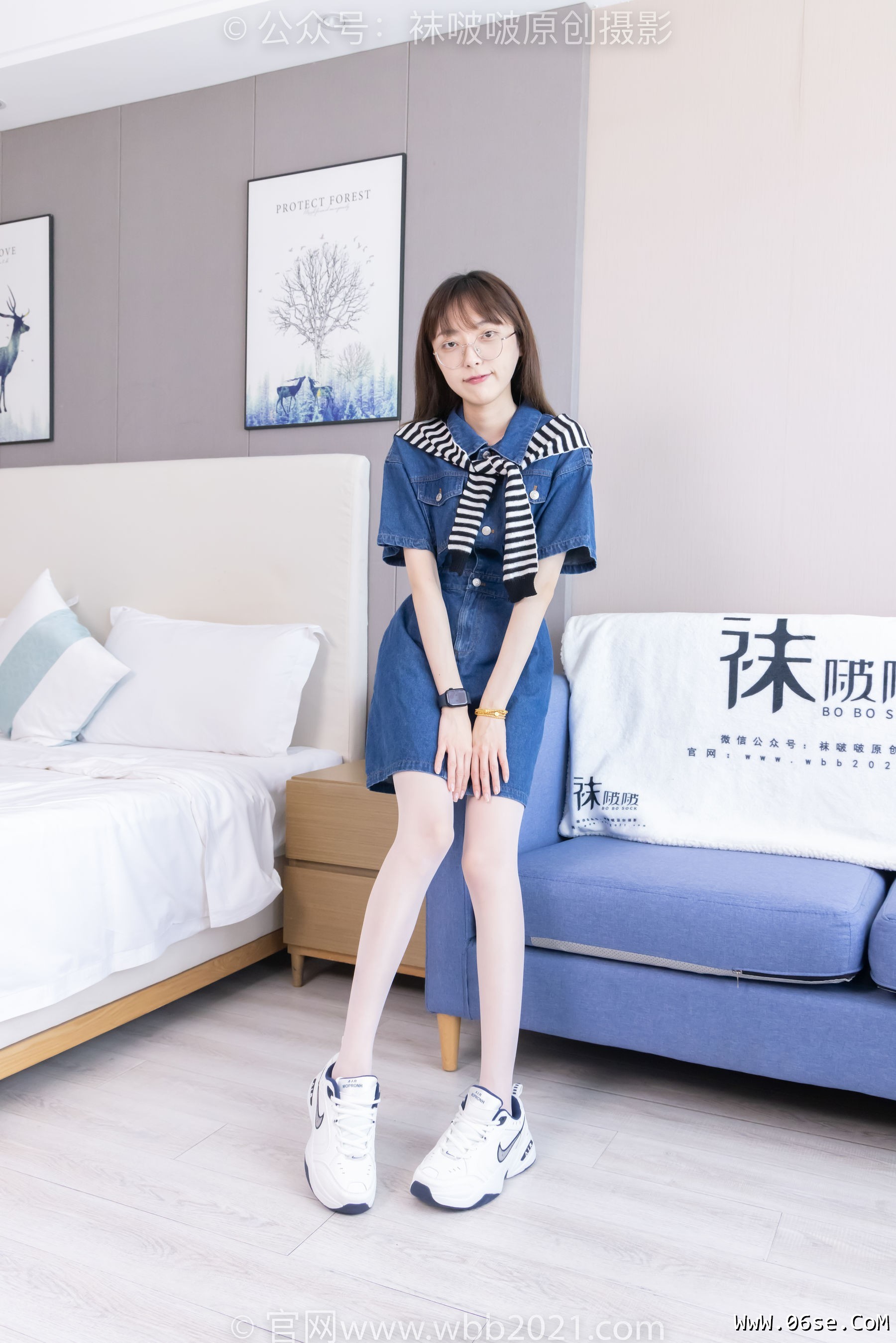 图片[74]-BoBoSocks袜啵啵 No.435 稚予 -板鞋、运动鞋、白丝、肉丝[150P]-六色网