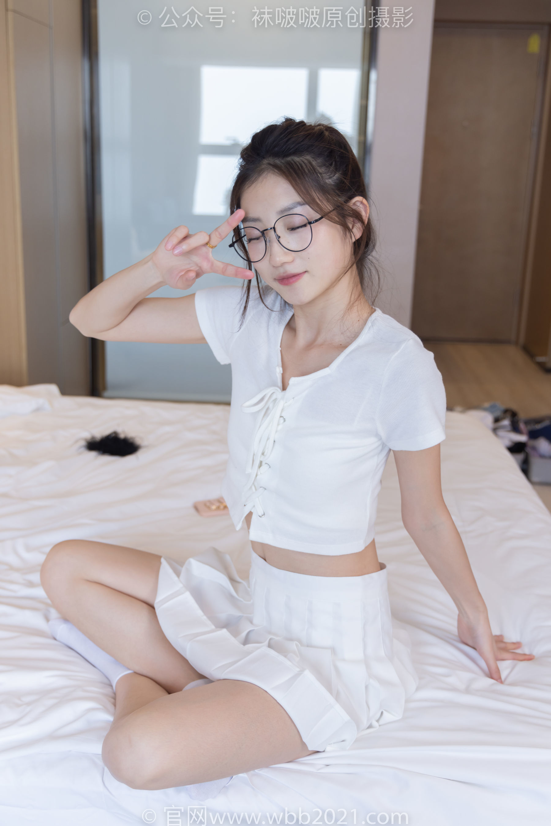 图片[133]-BoBoSocks袜啵啵 No.258 小沫 -贝壳头板鞋、白棉袜[148P]-六色网