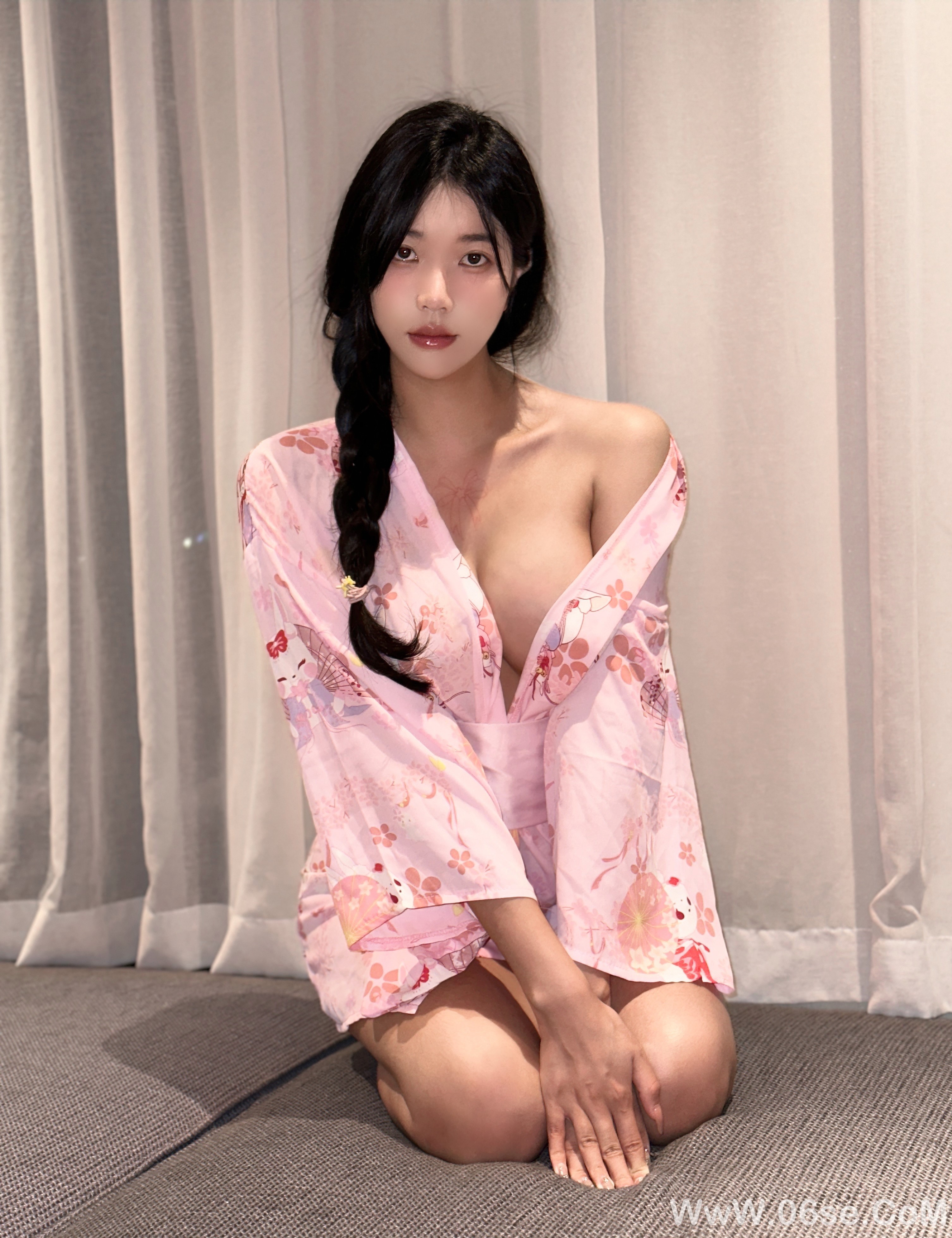 图片[19]-鱼神微密圈 – 粉色花裙[20P]-六色网