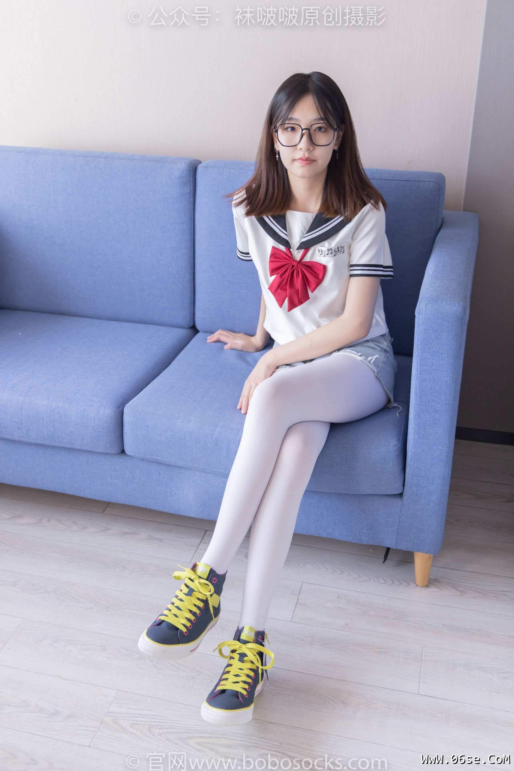 图片[71]-BoBoSocks袜啵啵 No.215 小甜豆-三双帆布鞋板鞋、厚白丝、黑丝[144P]-六色网