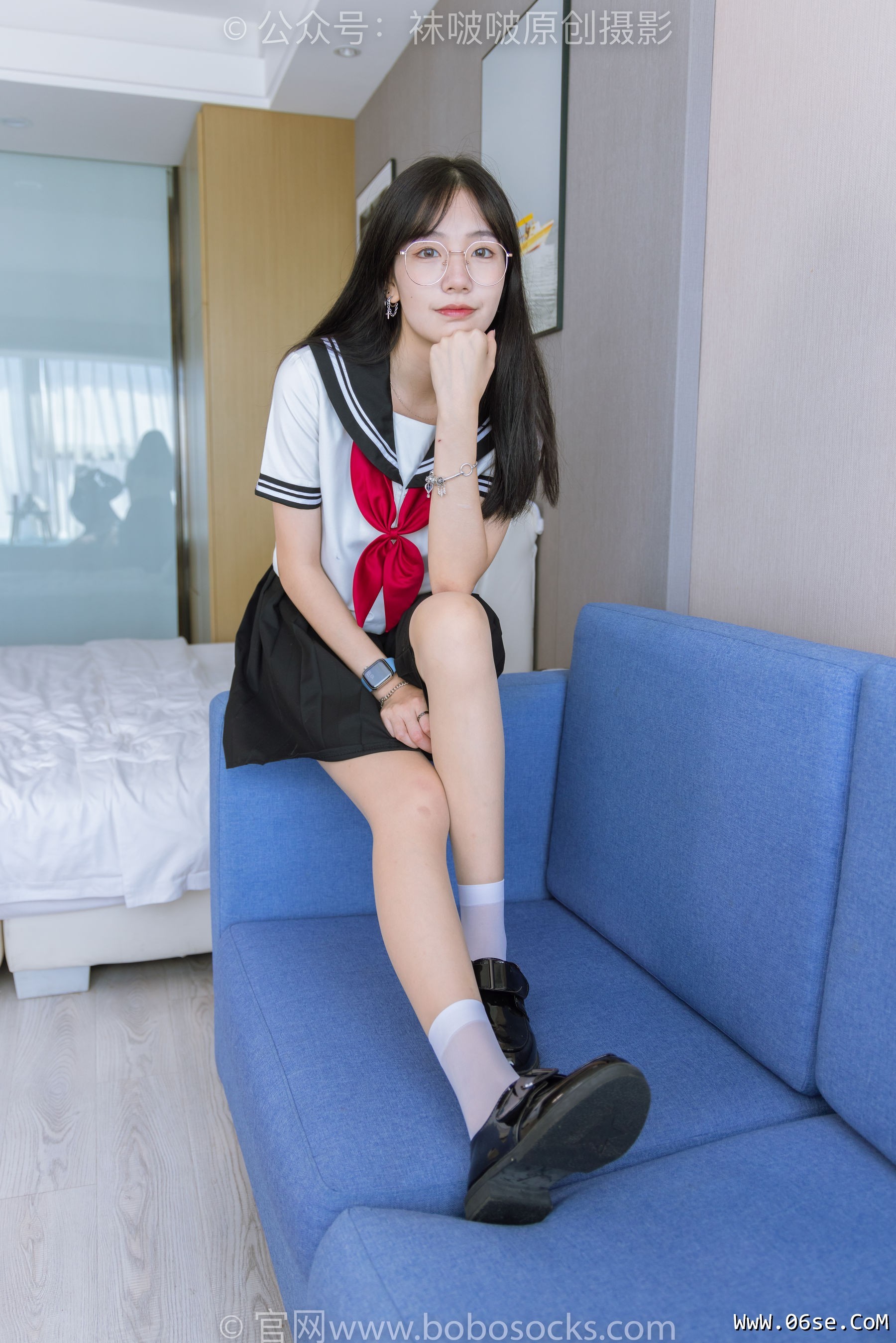 图片[56]-BoBoSocks袜啵啵 No.197 小甜豆-皮鞋、短白丝、肉丝、jk制服[139P]-六色网