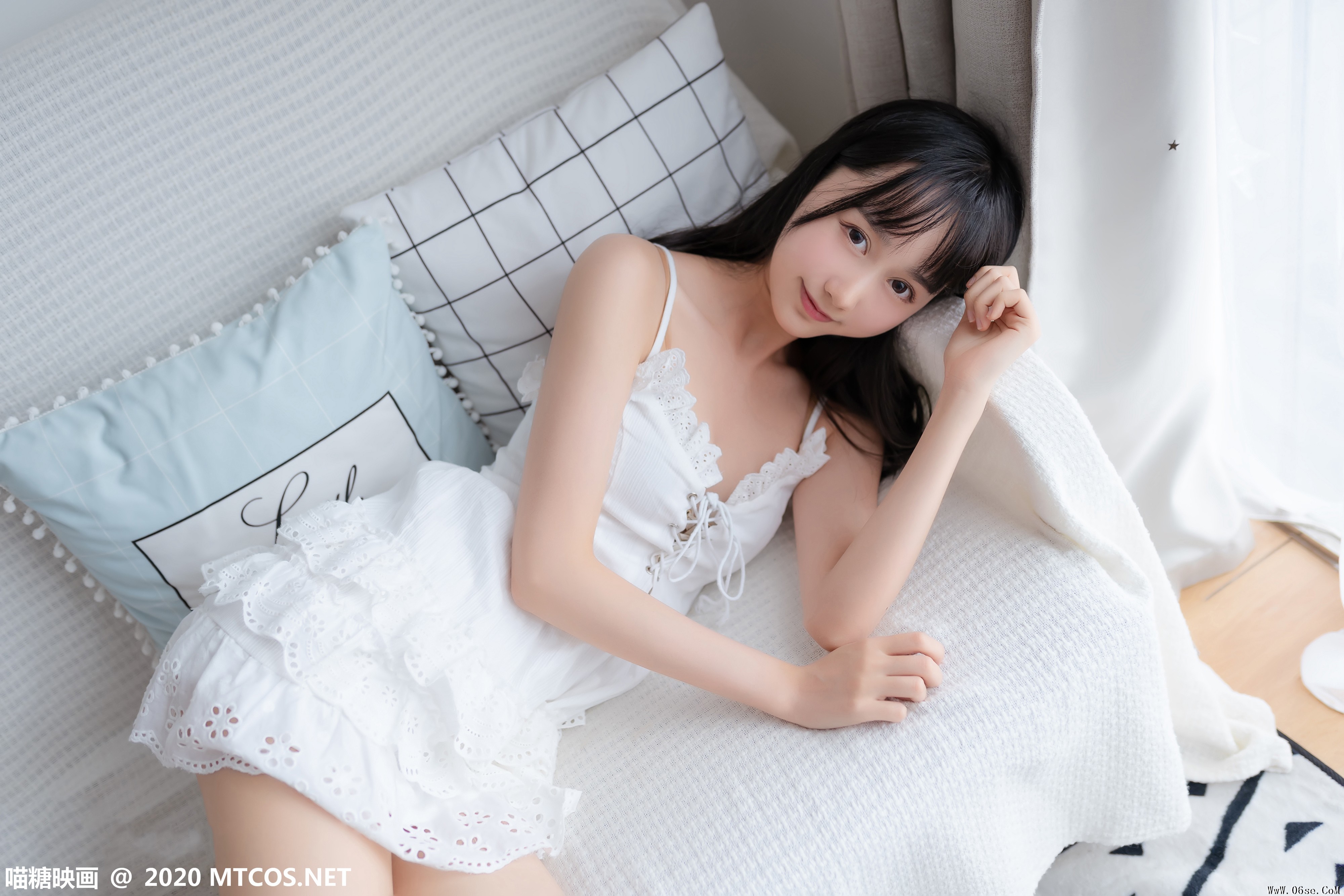图片[40]-喵糖映画 VOL.187 白裙少女[40P／169MB]-六色网