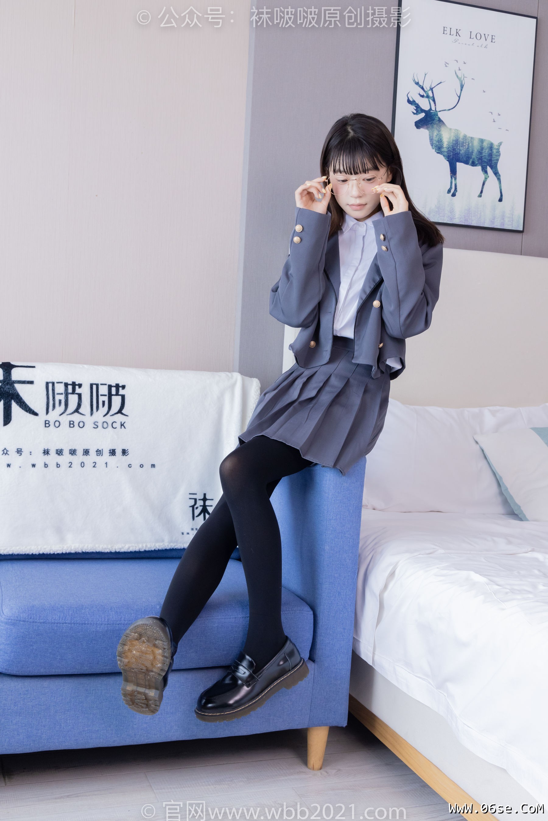 图片[57]-BoBoSocks袜啵啵 No.402 糯米 -皮鞋、厚黑丝、学院jk[140P]-六色网