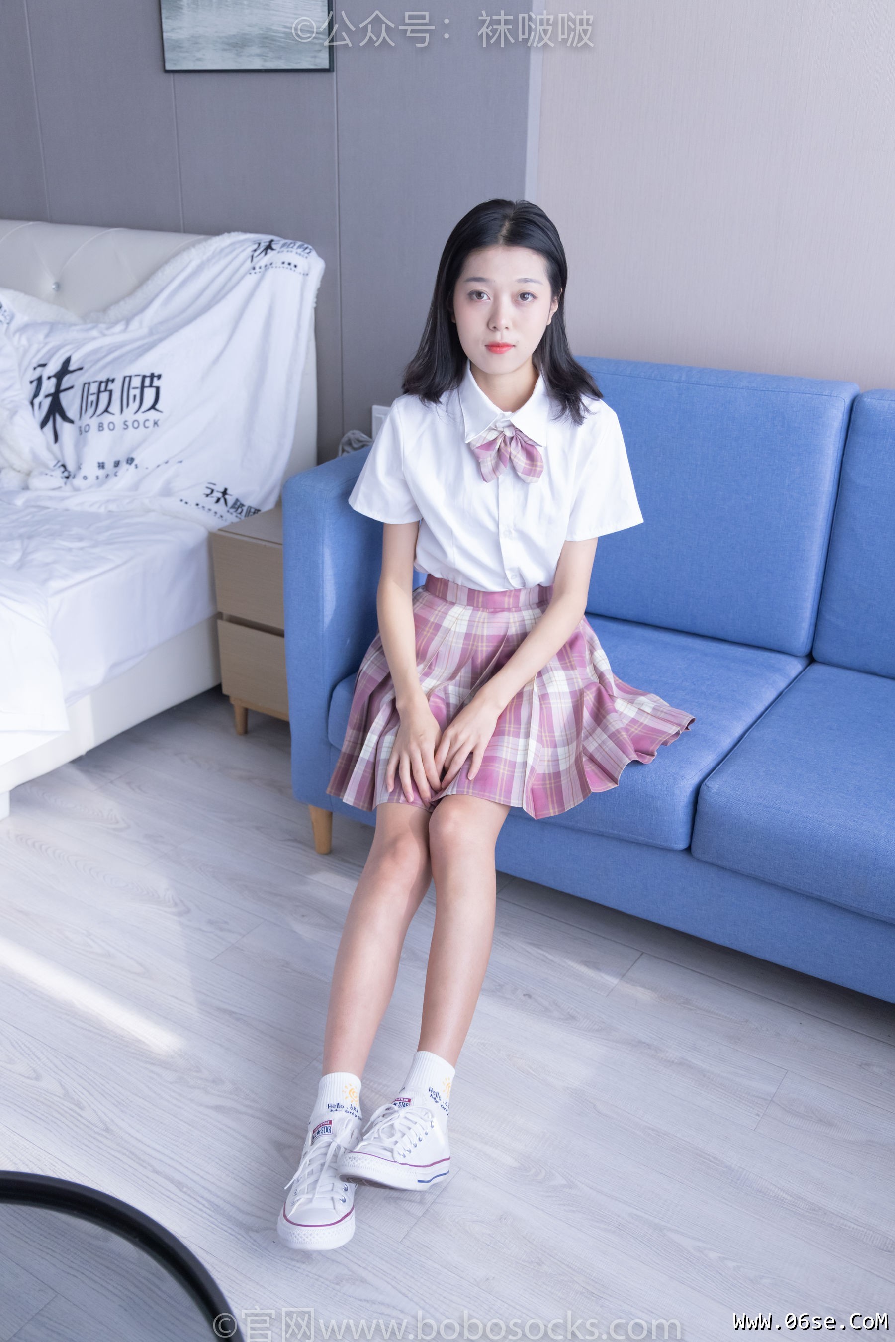 图片[13]-BoBoSocks袜啵啵 No.052 瑶瑶-JK制服、帆布鞋、白棉袜、裸足[133P]-六色网