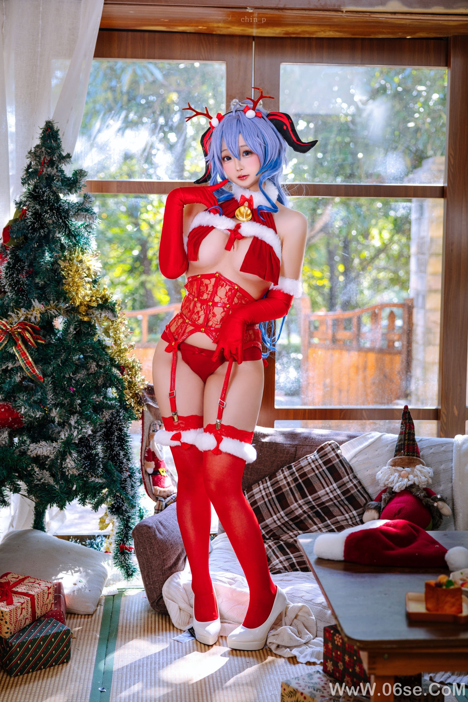 Cosplay日奈娇 - 甘雨圣诞[34P]-六色网