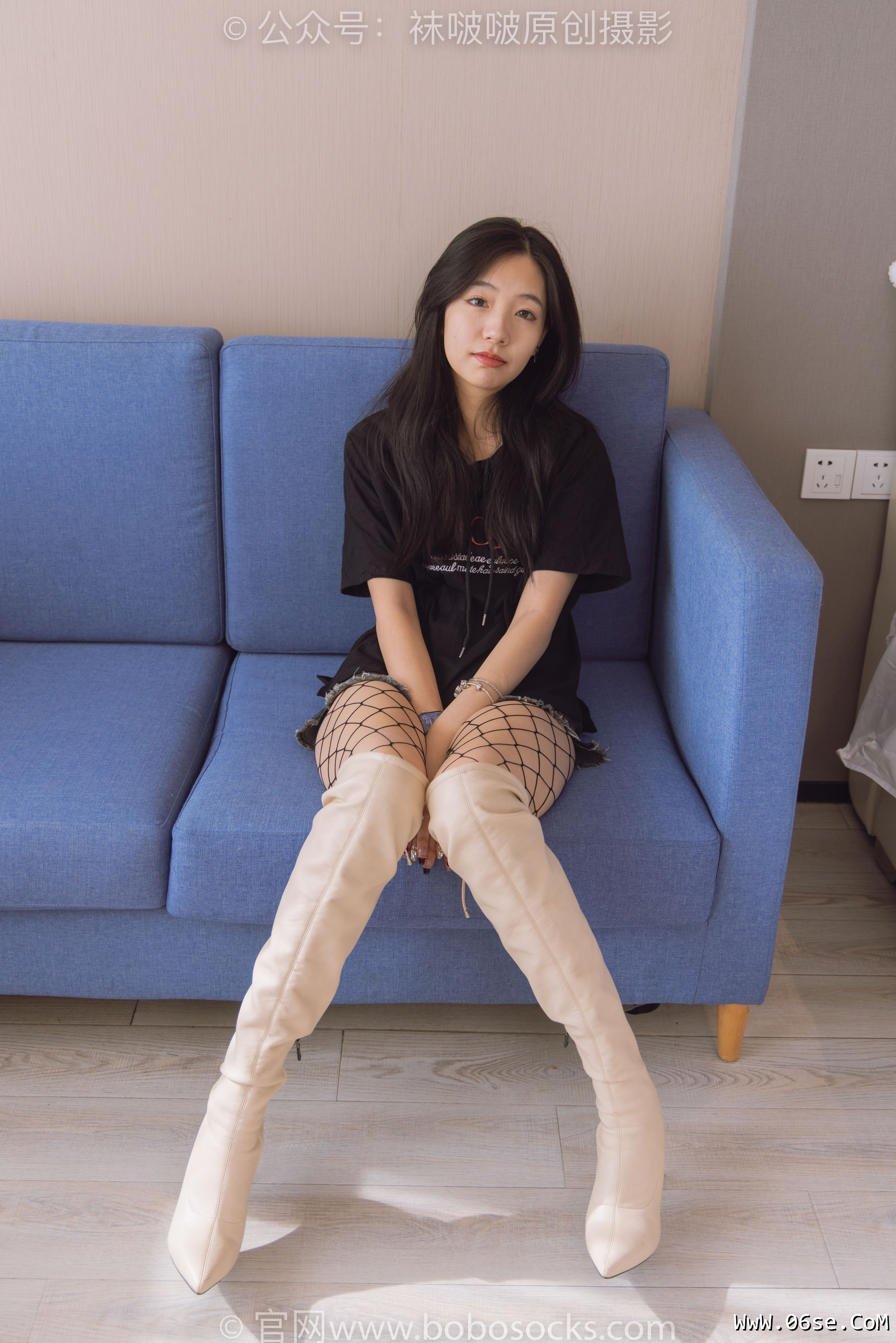 图片[133]-BoBoSocks袜啵啵 No.203 三双靴子、黑丝、网袜[144P]-六色网