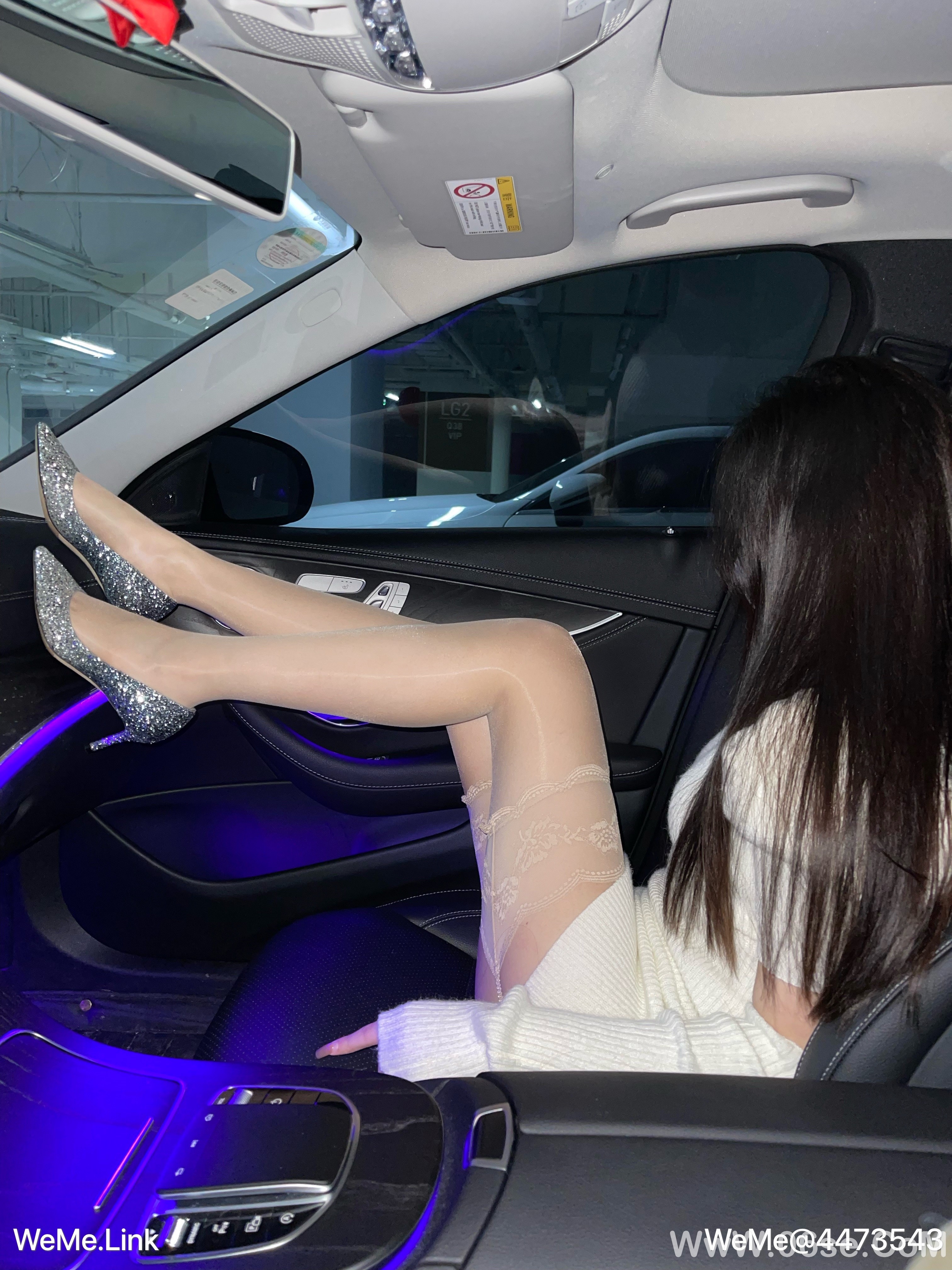 图片[3]-梦里一只喵 – NO.009 车内丝袜秀[20P]-六色网