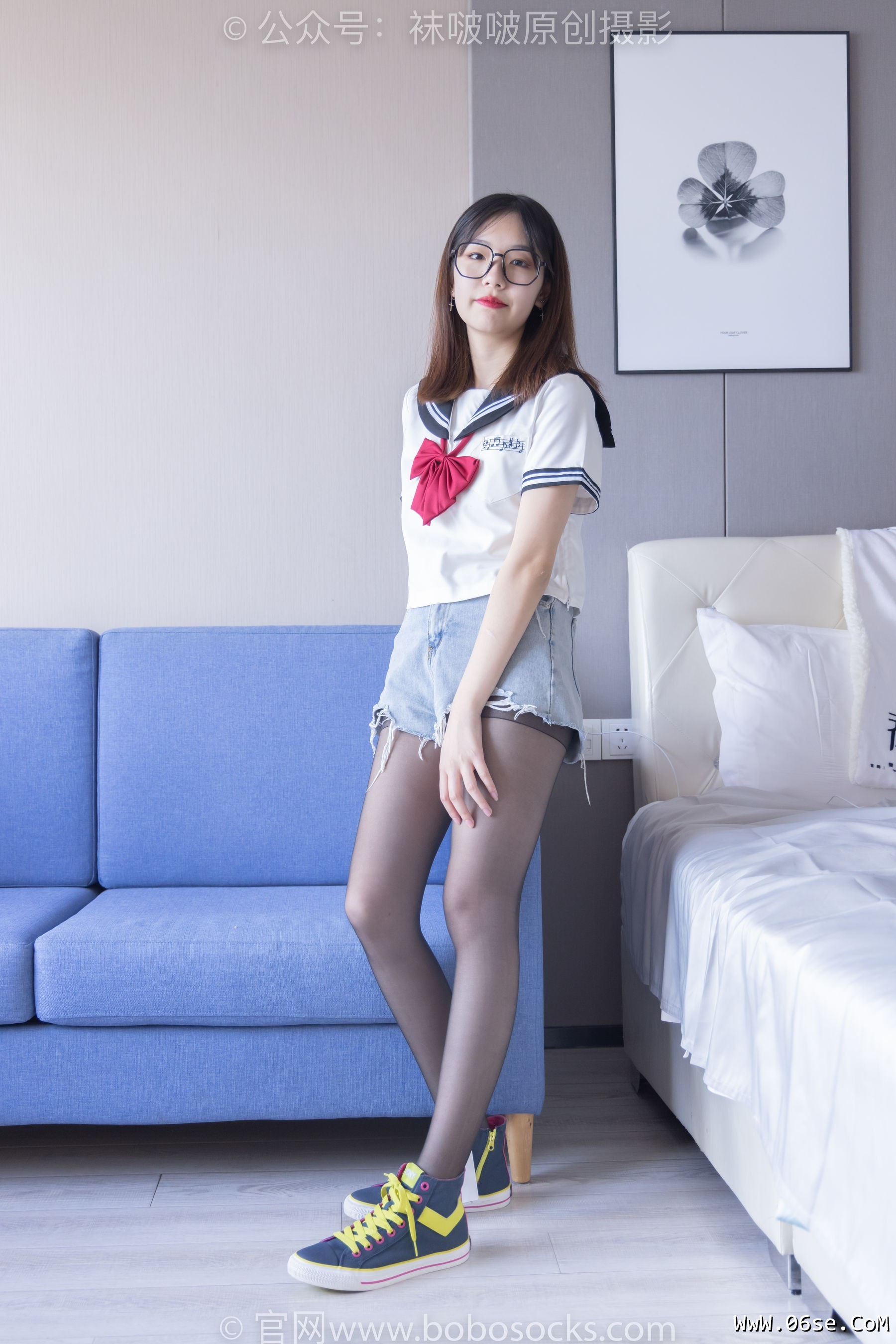 图片[116]-BoBoSocks袜啵啵 No.215 小甜豆-三双帆布鞋板鞋、厚白丝、黑丝[144P]-六色网