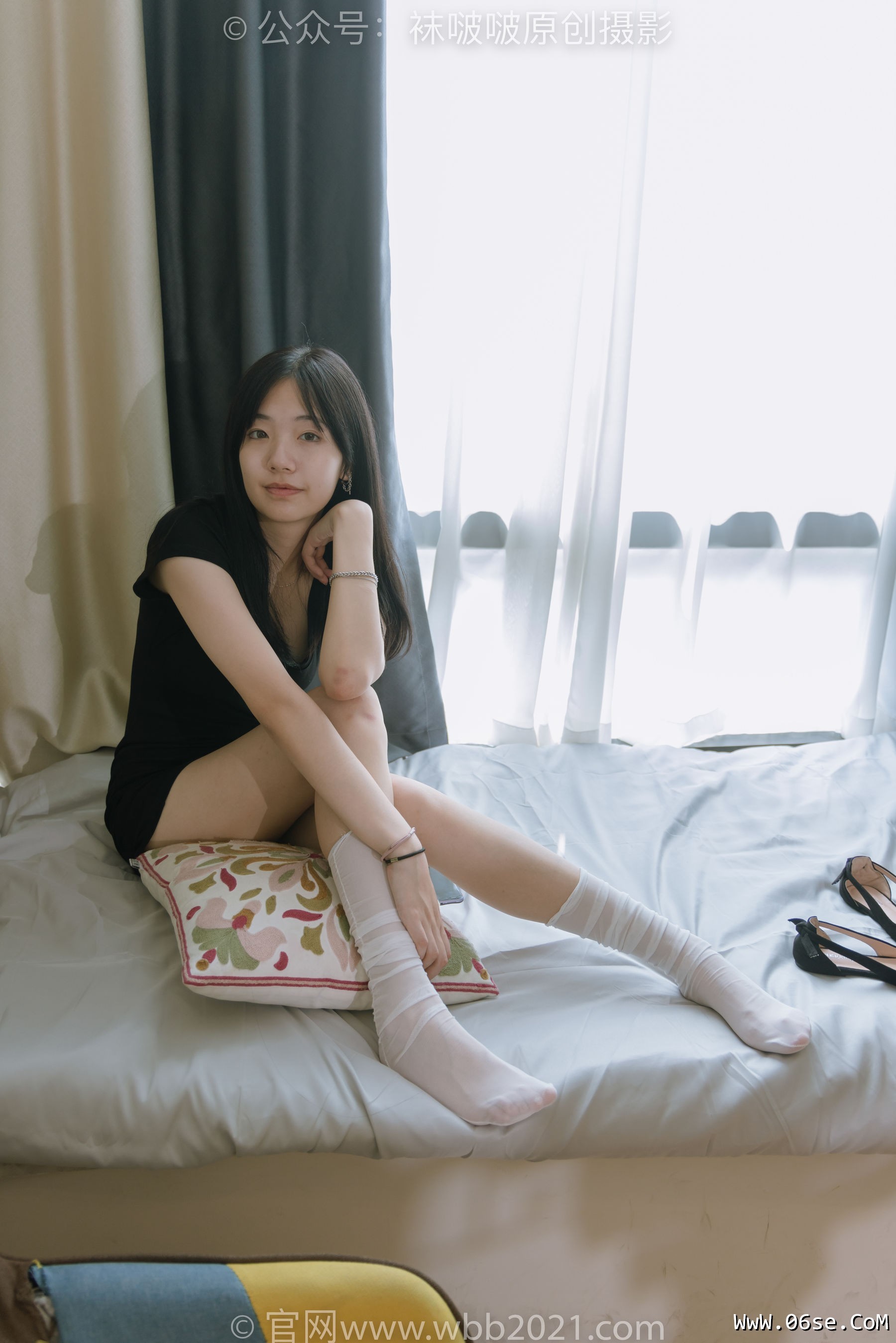 图片[16]-BoBoSocks袜啵啵 No.363 小甜豆 -两双平底鞋、黑色船袜、裸足[140P]-六色网
