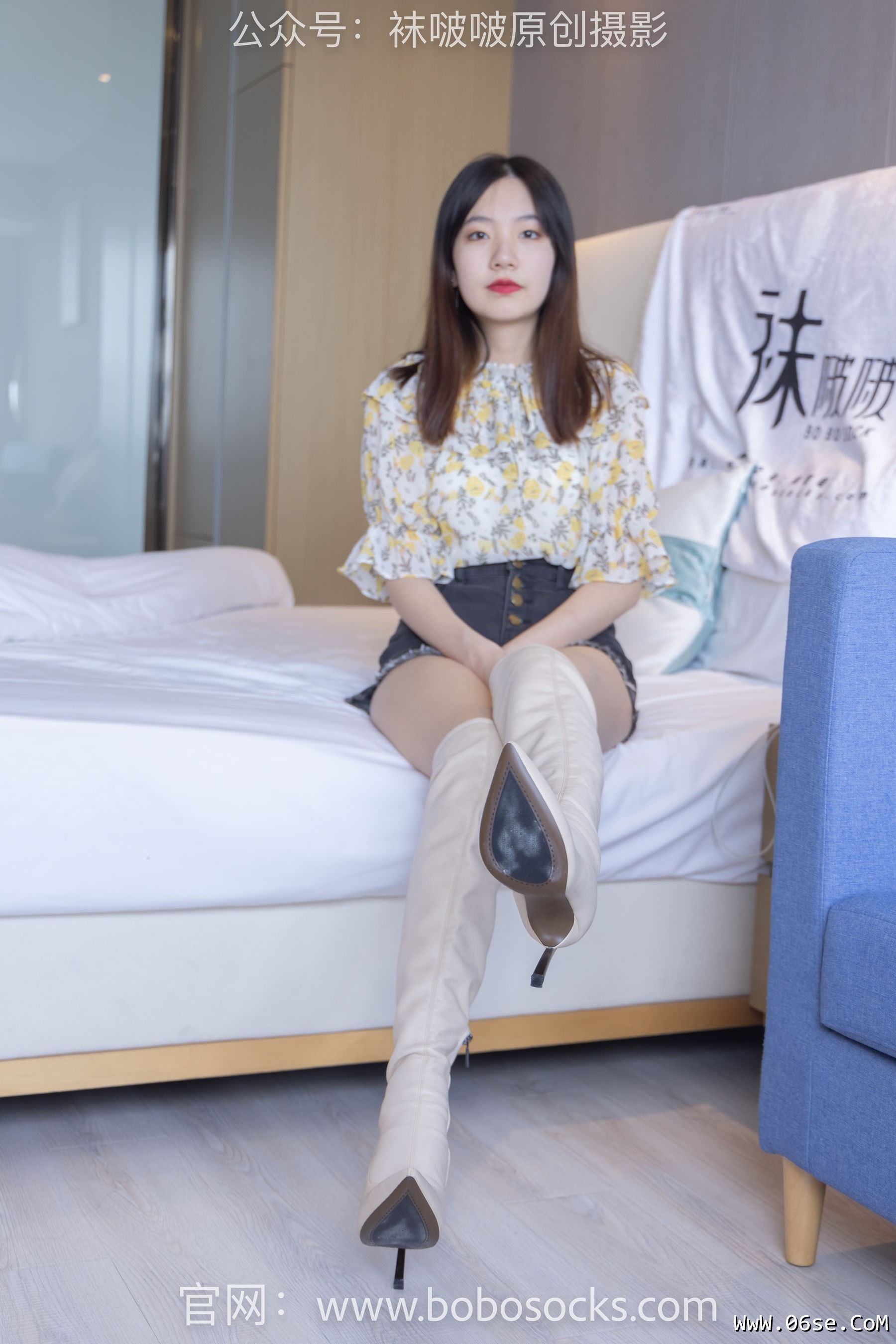 图片[146]-BoBoSocks袜啵啵 No.136 小甜豆-高跟长靴、白棉袜、裸足[200P]-六色网