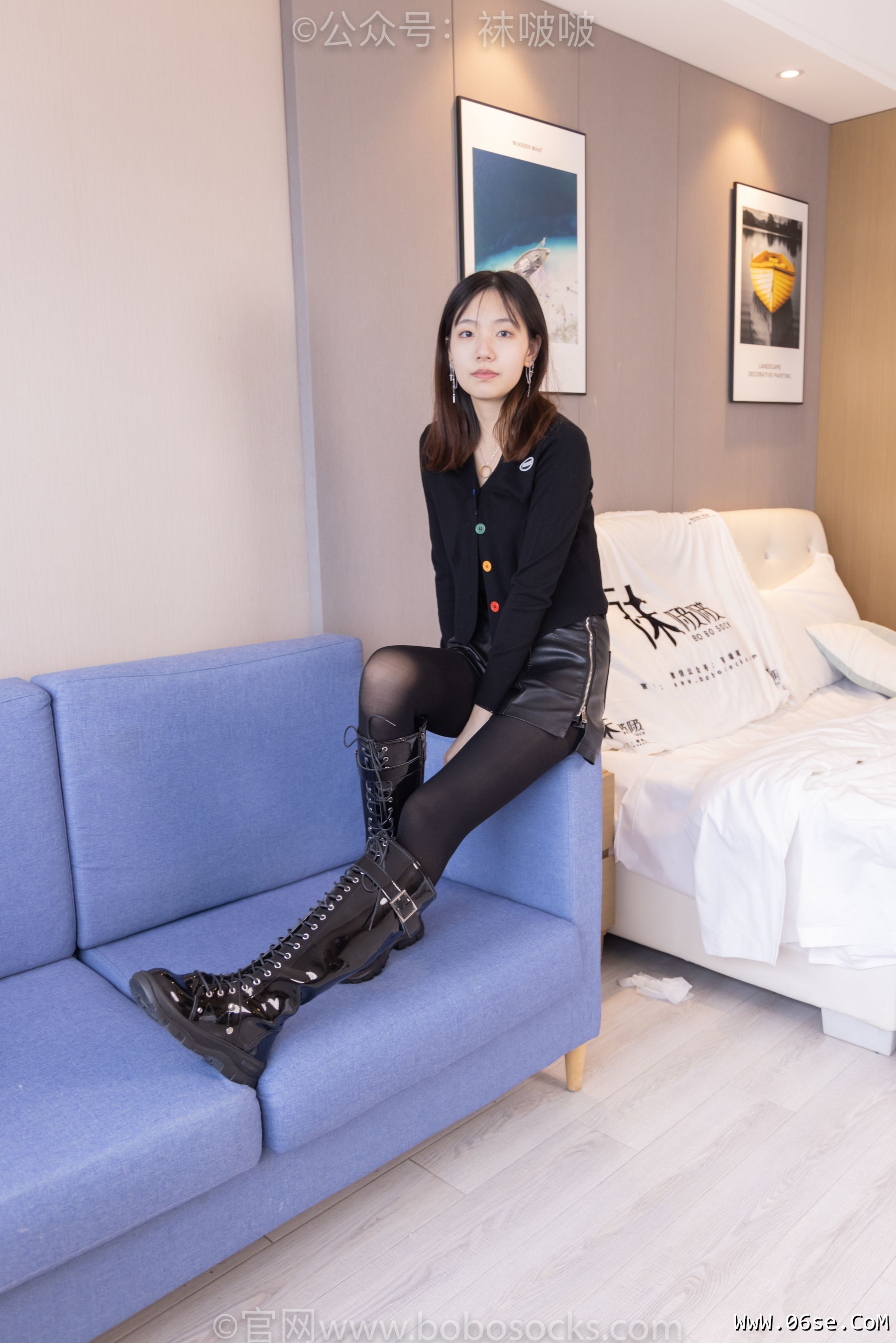 图片[6]-BoBoSocks袜啵啵 No.072 小甜豆-两双长靴、厚黑丝、厚肉丝[144P]-六色网
