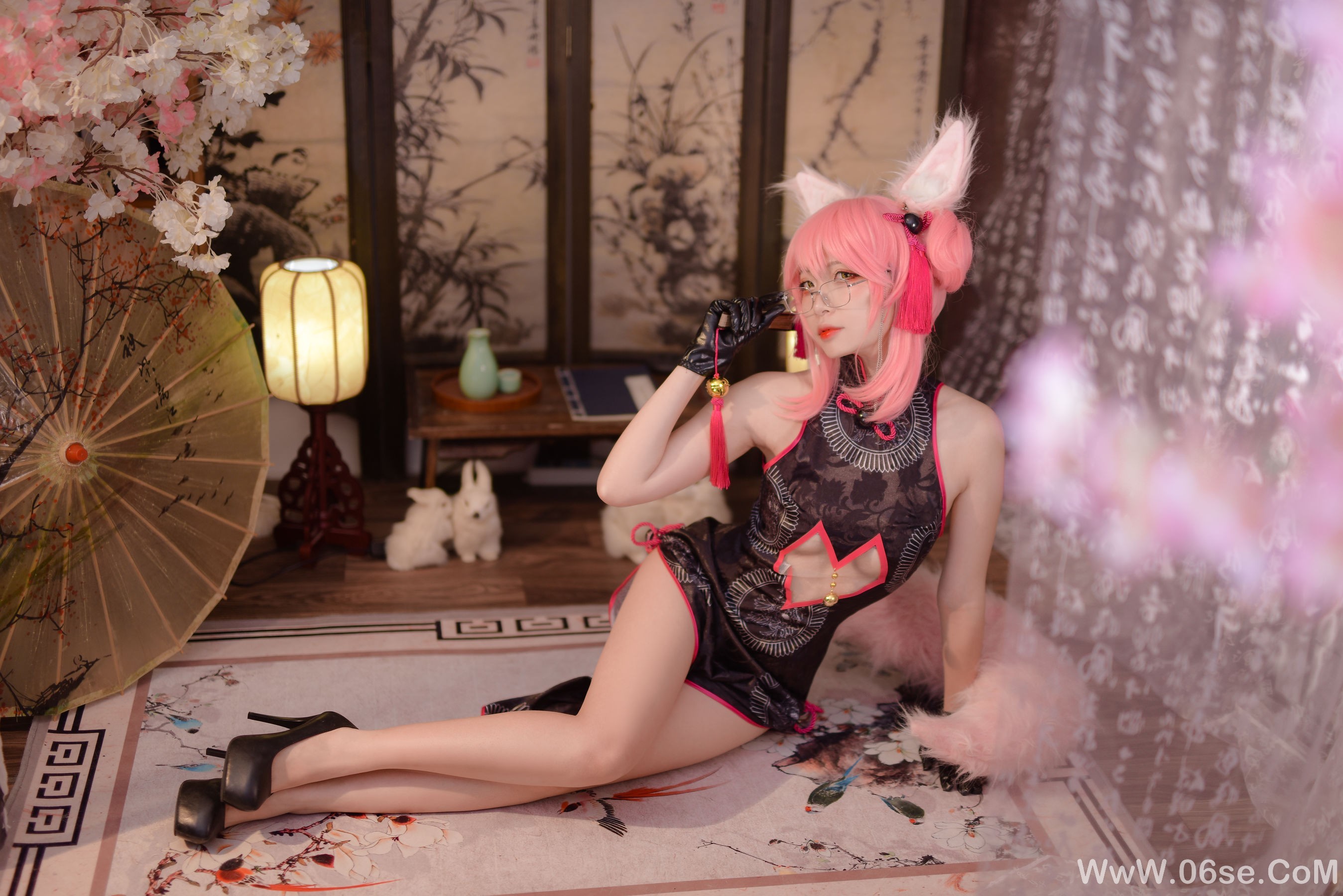图片[11]-人气Coser二佐Nisa Fate旗袍狐[28P]-六色网