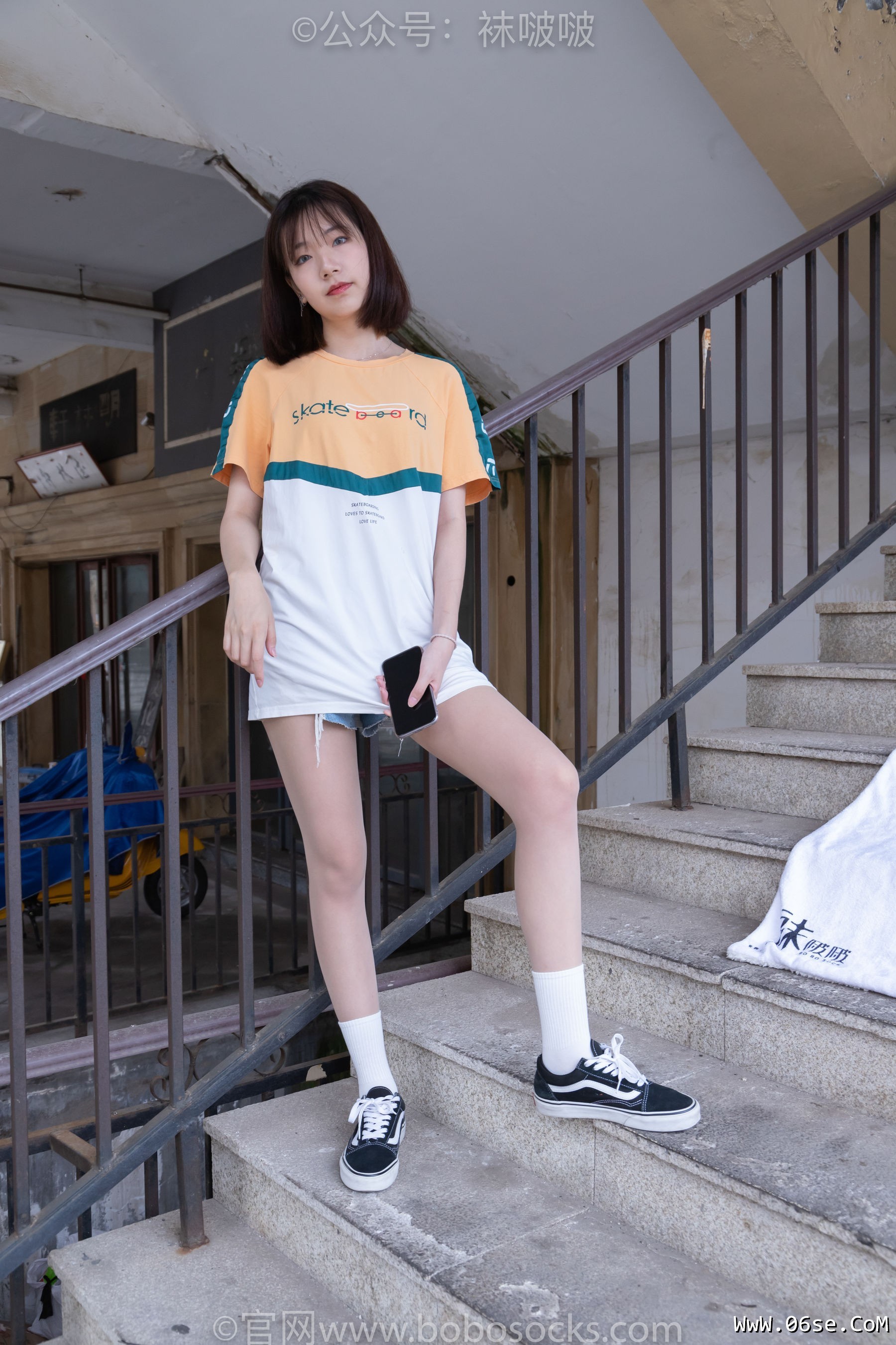 图片[4]-BoBoSocks袜啵啵 No.069 小甜豆-vans板鞋、白棉袜、肉丝[135P]-六色网