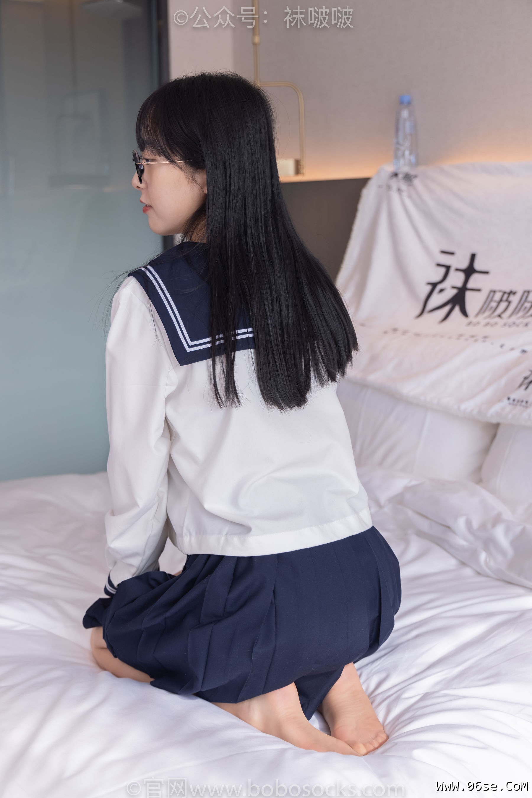 图片[70]-BoBoSocks袜啵啵 积分限定作品005 稚予-JK制服、皮鞋、油亮肉丝、踩蛋糕[133P]-六色网