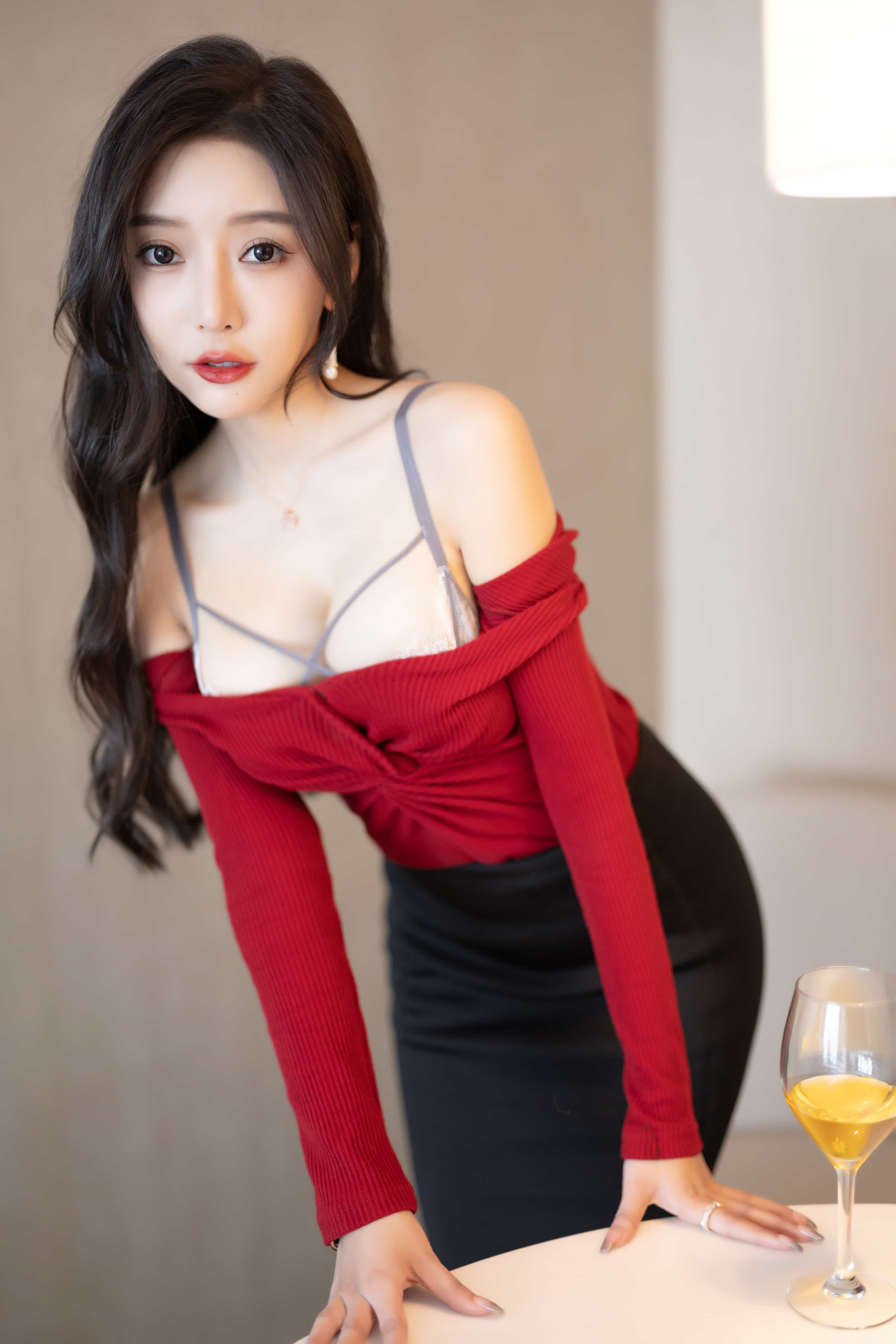 图片[20]-王馨瑶Yanni – 内购 黑色鱼尾裙[95P]-六色网