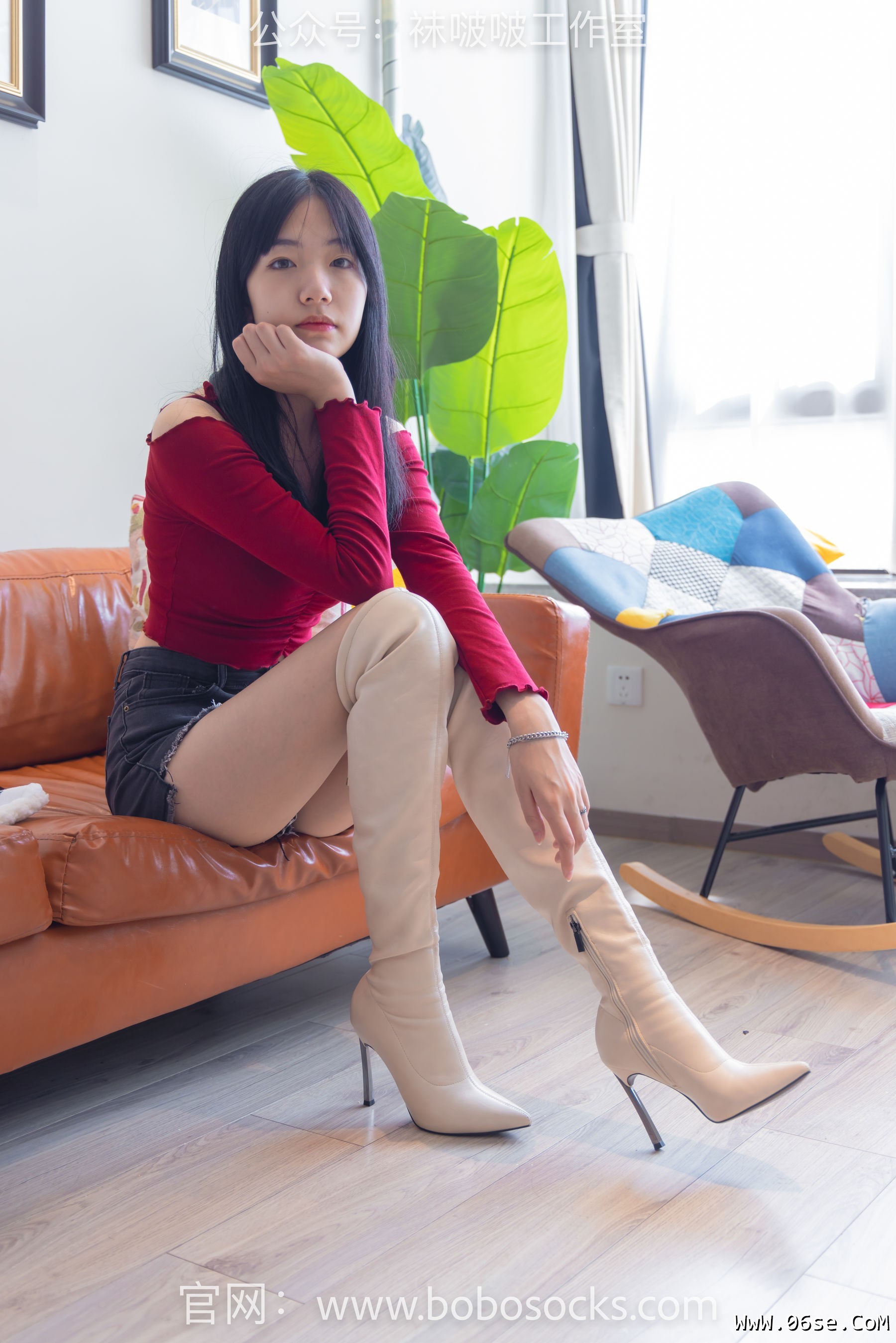 图片[94]-BoBoSocks袜啵啵 No.120 小甜豆-高跟长靴、白棉袜、裸足[170P]-六色网