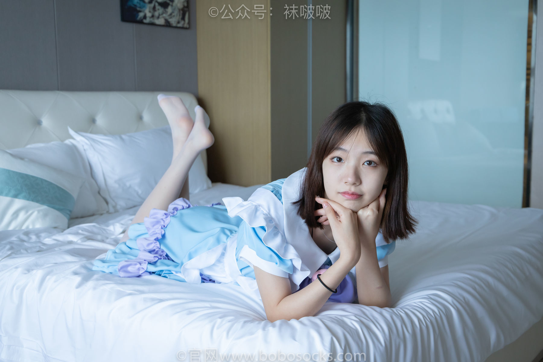 图片[105]-BoBoSocks袜啵啵 No.066 小甜豆-女仆装、高跟鞋、薄白丝[134P]-六色网