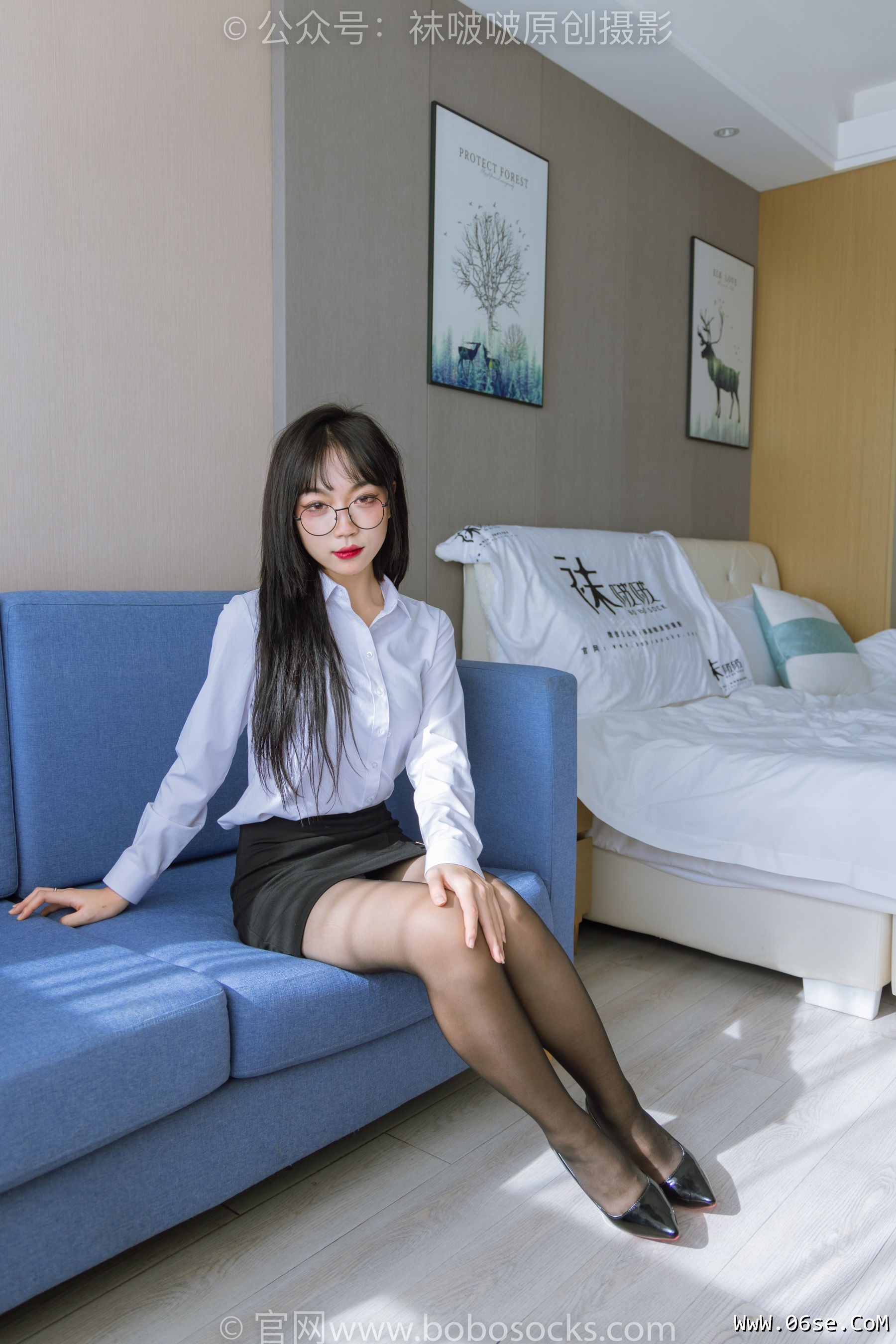 图片[86]-BoBoSocks袜啵啵 No.185 周周-ol制服、高跟鞋、黑丝[140P]-六色网