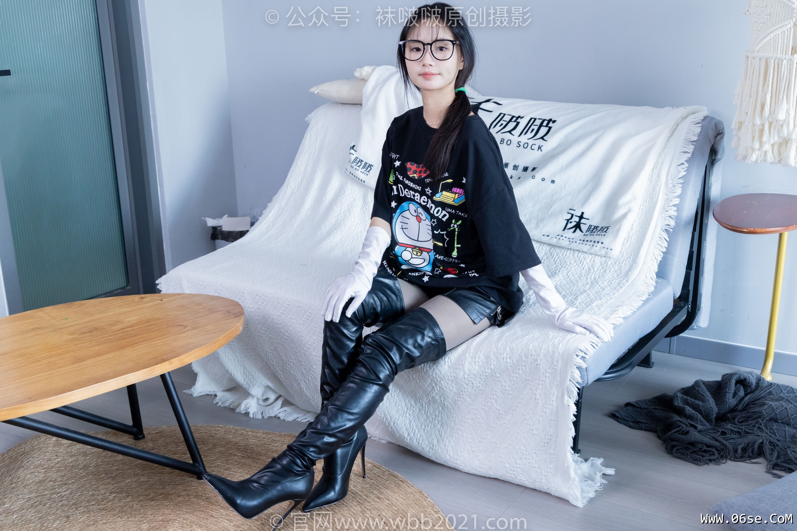 图片[129]-BoBoSocks袜啵啵 No.343 甜甜圈 -高跟长靴、黑丝打底、肉丝[150P]-六色网