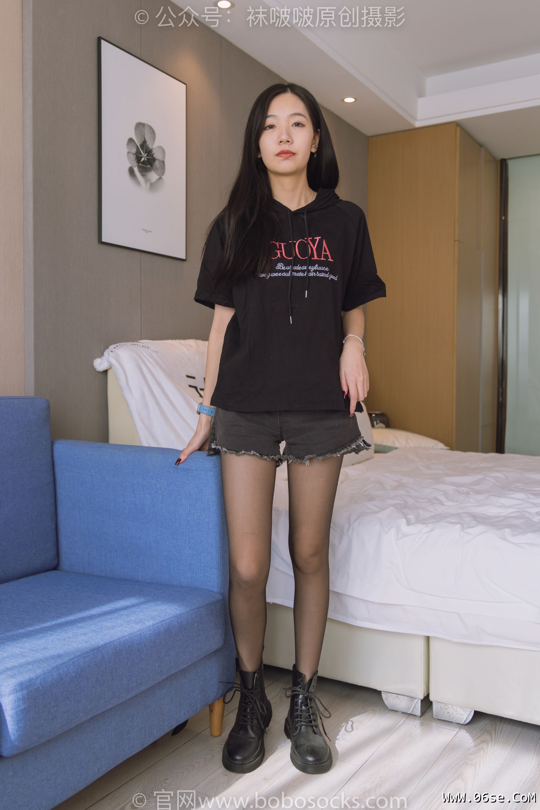 图片[59]-BoBoSocks袜啵啵 No.203 三双靴子、黑丝、网袜[144P]-六色网