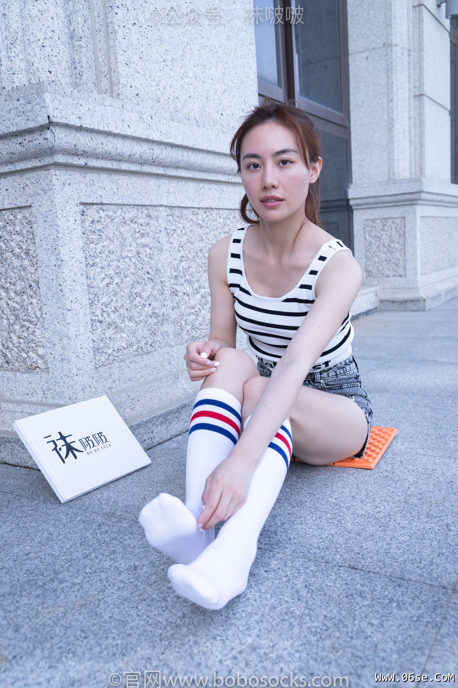 图片[108]-BoBoSocks袜啵啵 No.006 小米-运动鞋、白色小腿袜、裸足[130P]-六色网