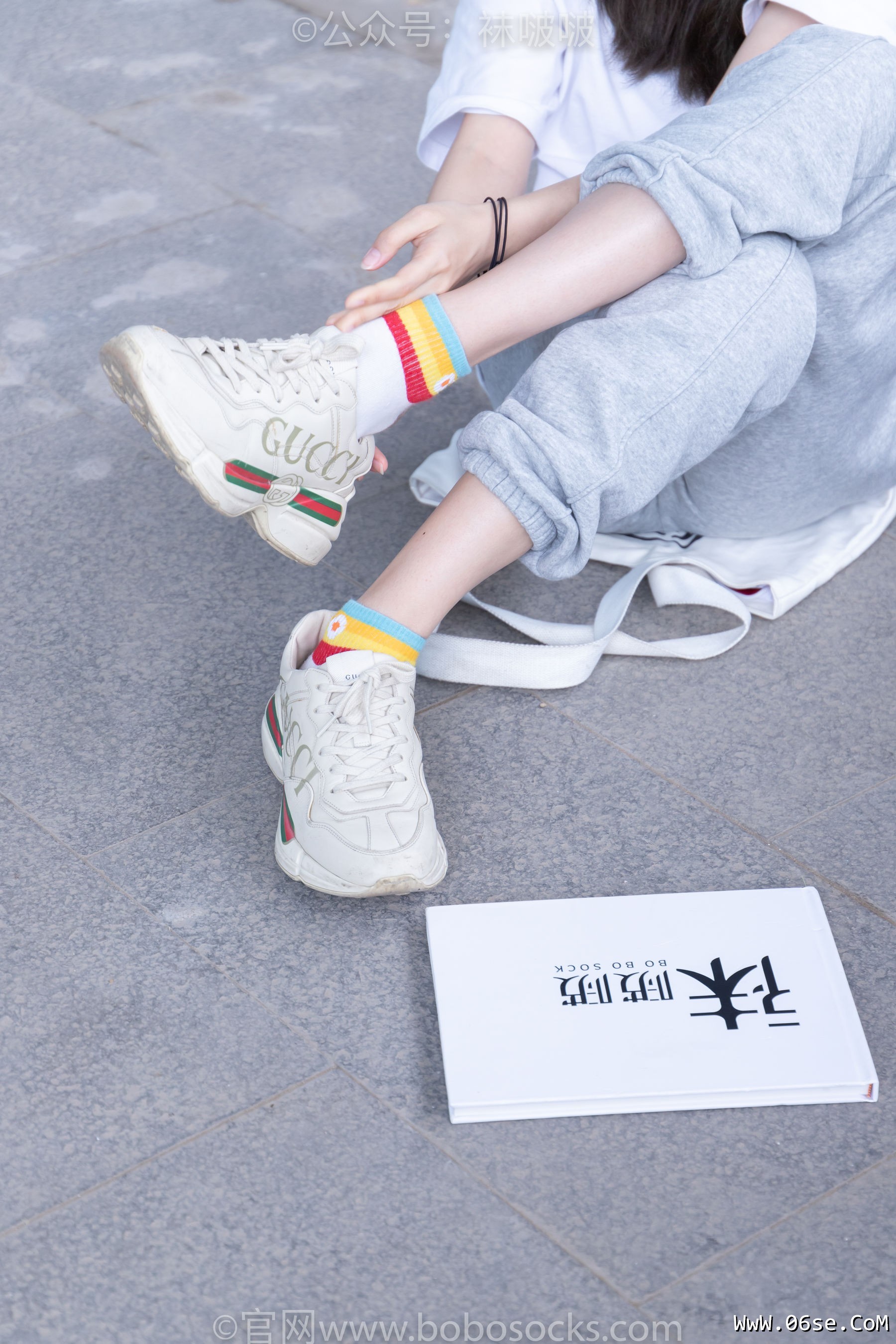 图片[129]-BoBoSocks袜啵啵 No.012 泡芙-运动鞋、白棉袜、裸足[132P]-六色网