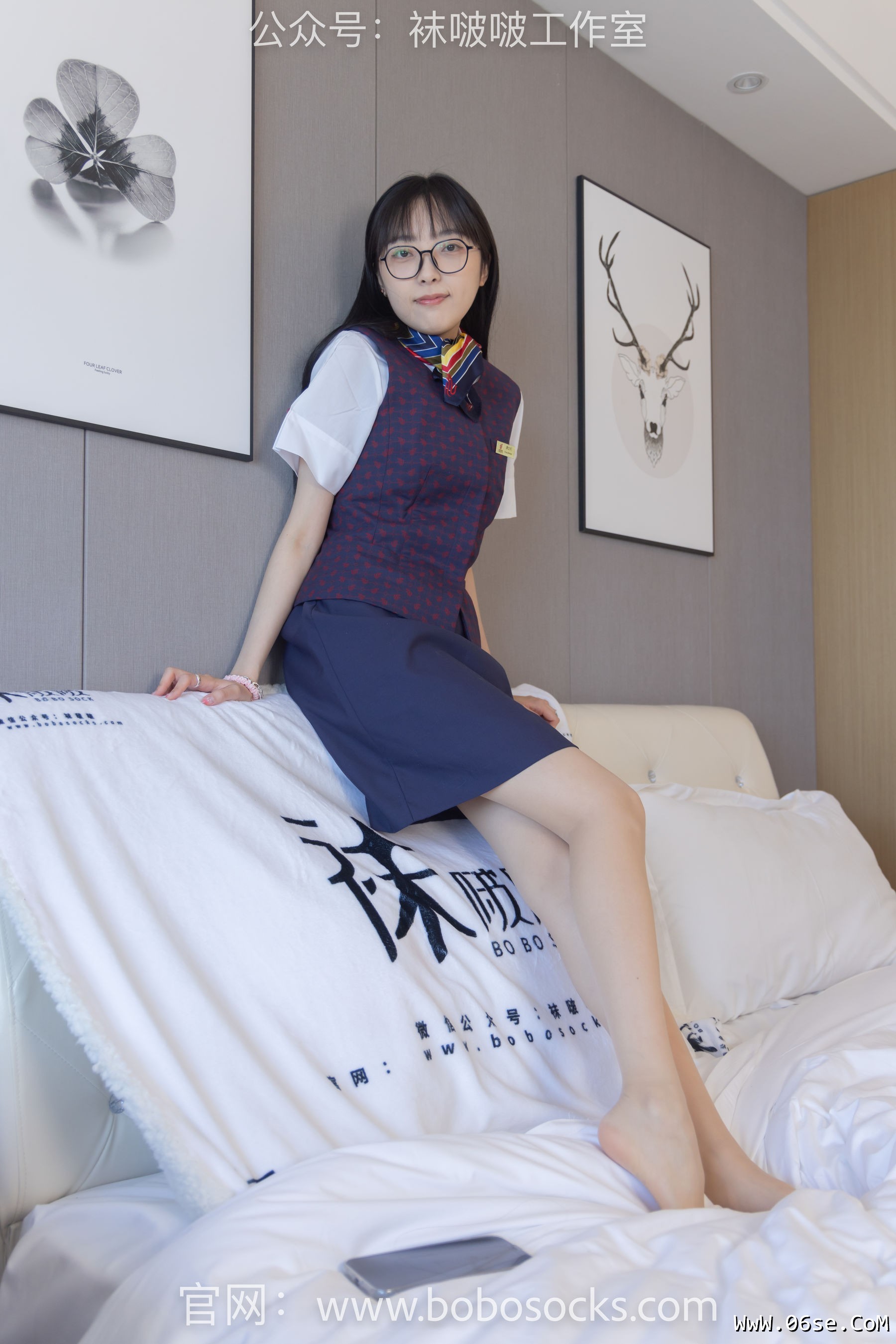 图片[101]-BoBoSocks袜啵啵 No.115 稚予-平底鞋、肉丝、空姐制服[136P]-六色网