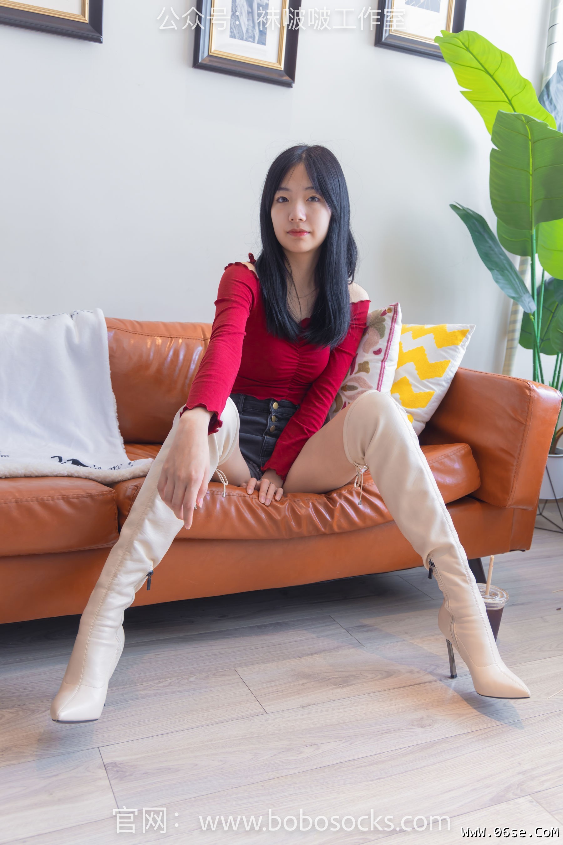 图片[79]-BoBoSocks袜啵啵 No.120 小甜豆-高跟长靴、白棉袜、裸足[170P]-六色网