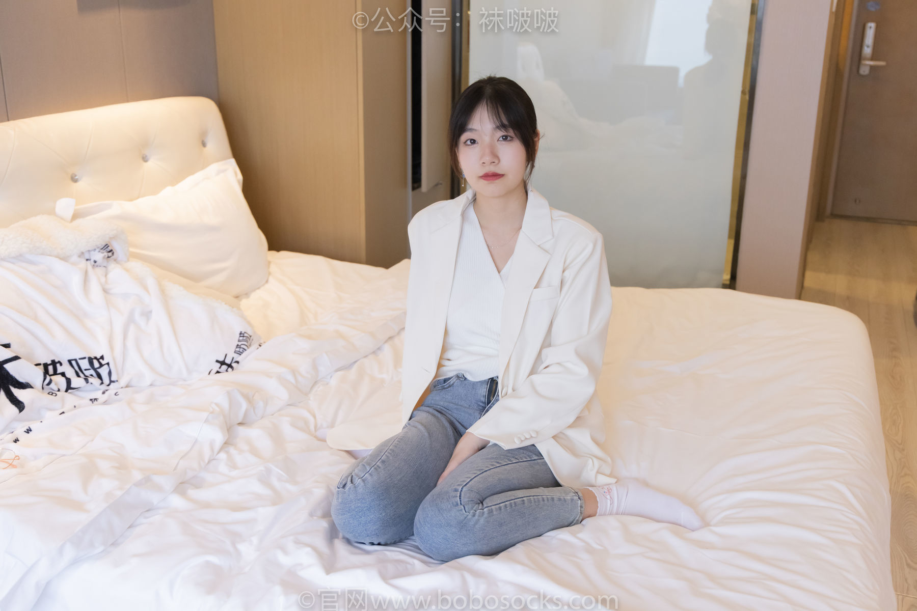 图片[134]-BoBoSocks袜啵啵 No.050 小甜豆-高跟长靴、白棉袜[175P]-六色网
