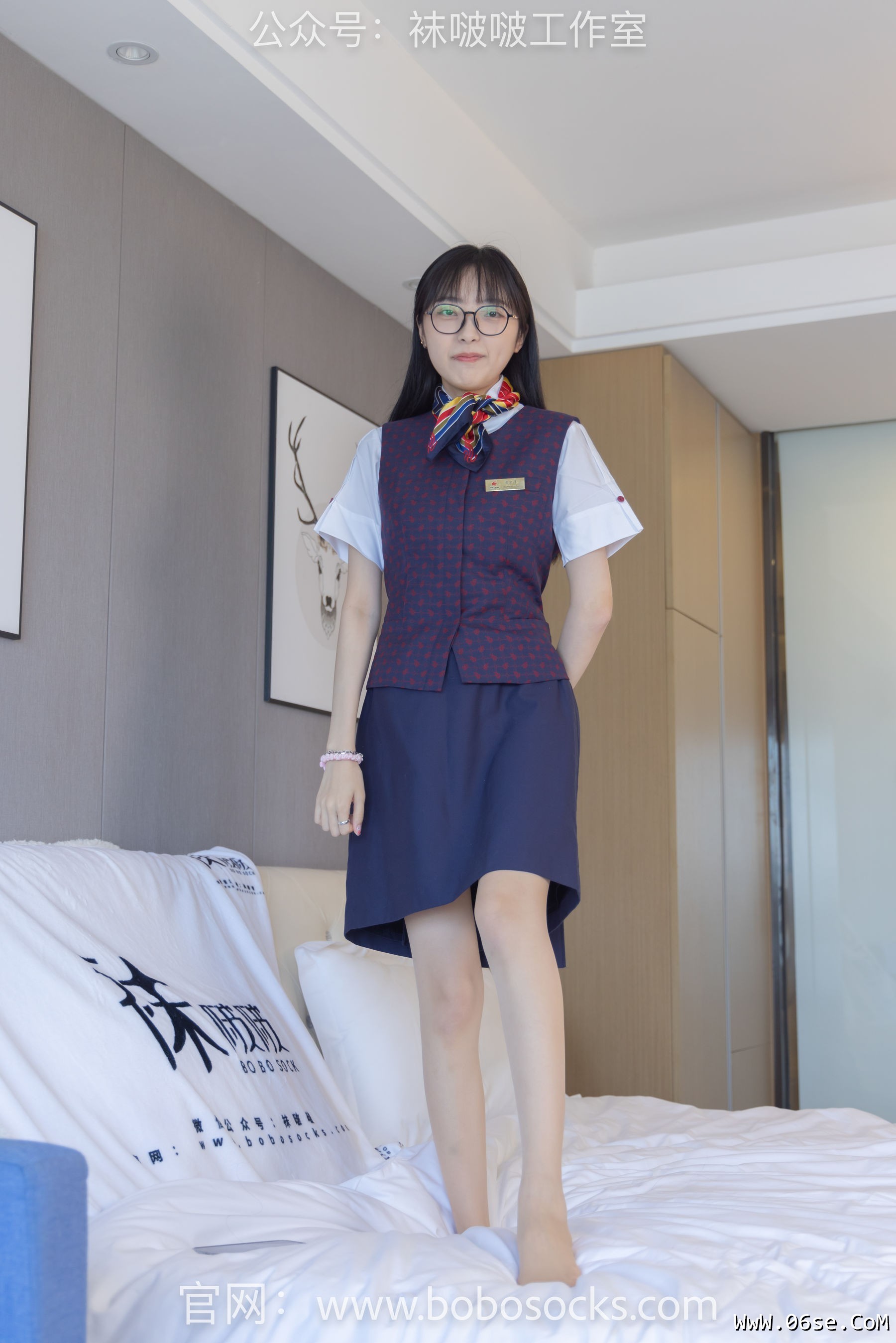 图片[95]-BoBoSocks袜啵啵 No.115 稚予-平底鞋、肉丝、空姐制服[136P]-六色网