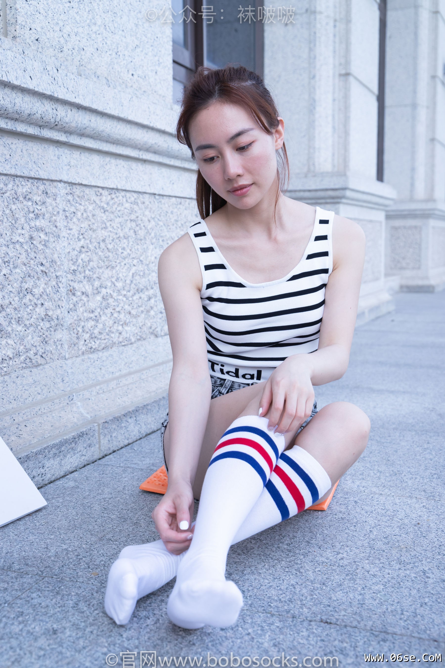 图片[111]-BoBoSocks袜啵啵 No.006 小米-运动鞋、白色小腿袜、裸足[130P]-六色网