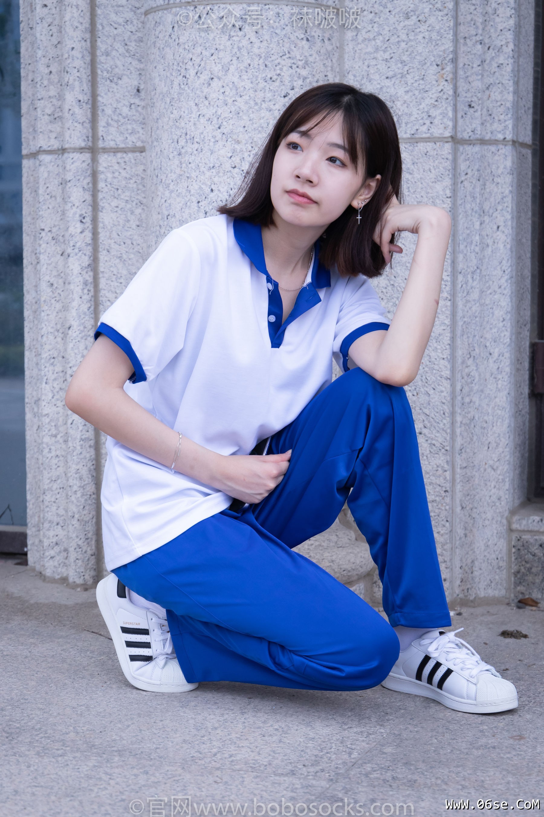 图片[18]-BoBoSocks袜啵啵 No.022 小甜豆-校服、贝壳头、白棉袜、肉丝[140P]-六色网
