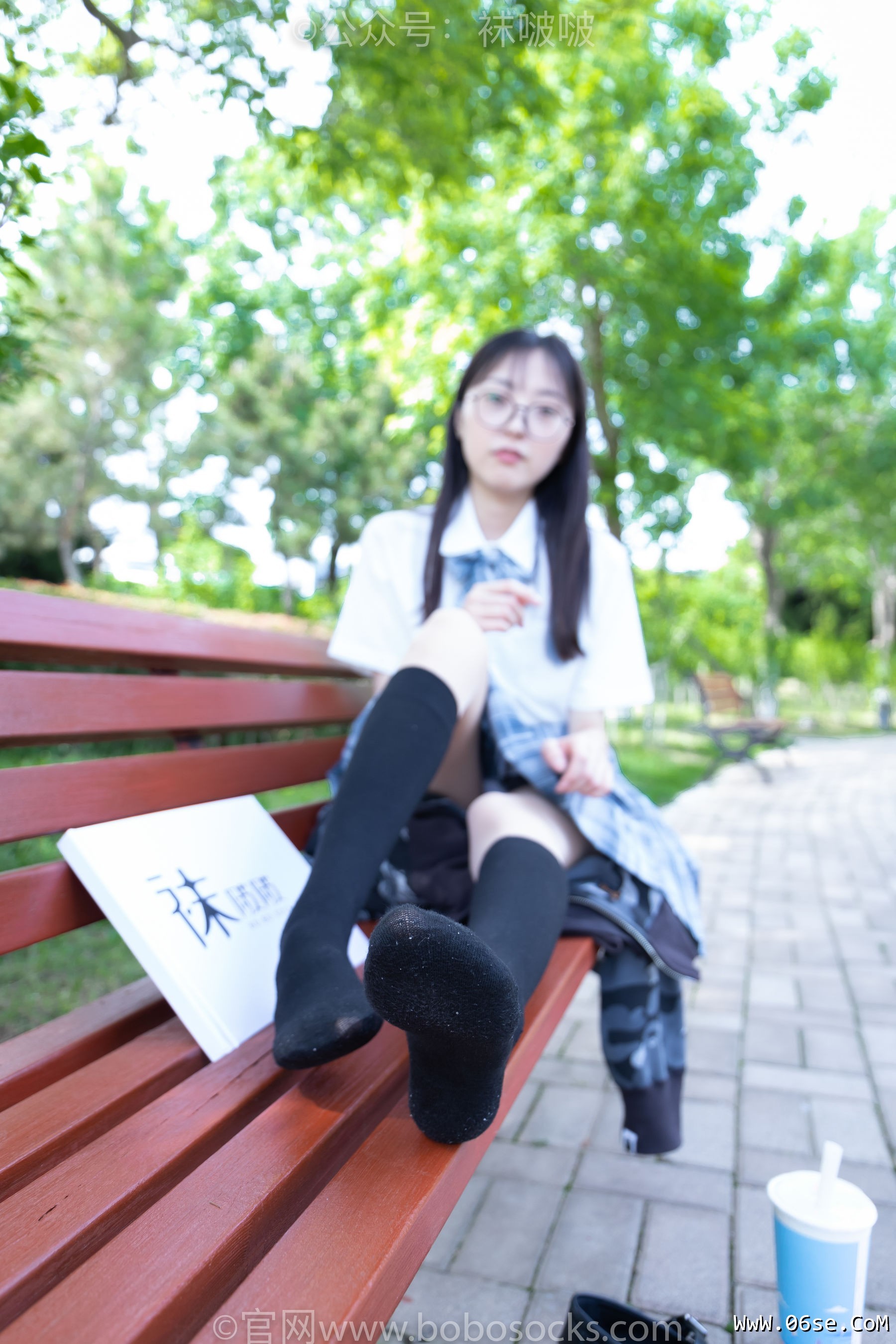 图片[91]-BoBoSocks袜啵啵 No.007 稚予-JK制服、皮鞋、黑色中筒棉袜、肉丝[143P]-六色网