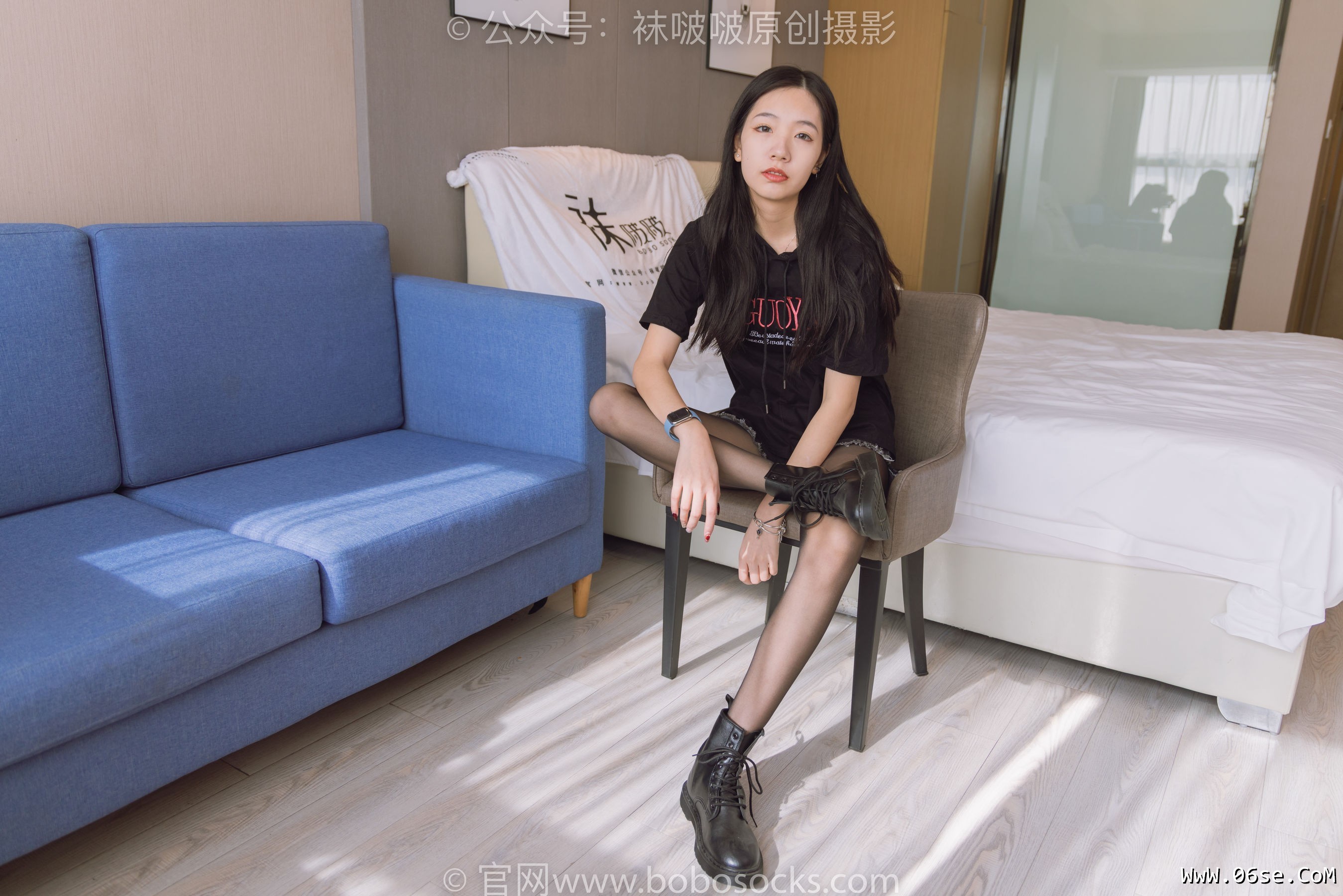 图片[90]-BoBoSocks袜啵啵 No.203 三双靴子、黑丝、网袜[144P]-六色网