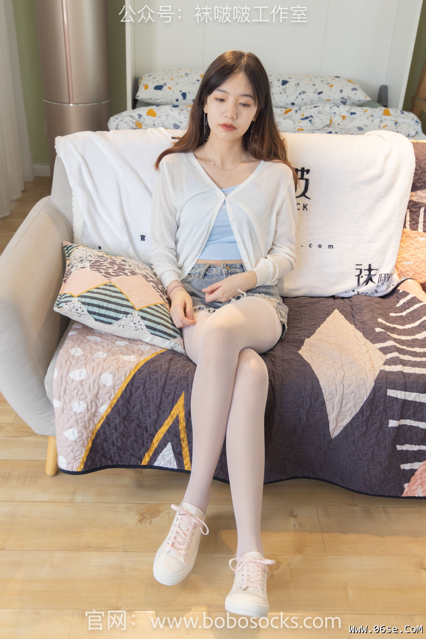 图片[2]-BoBoSocks袜啵啵 No.102 小甜豆-板鞋、白丝[140P]-六色网