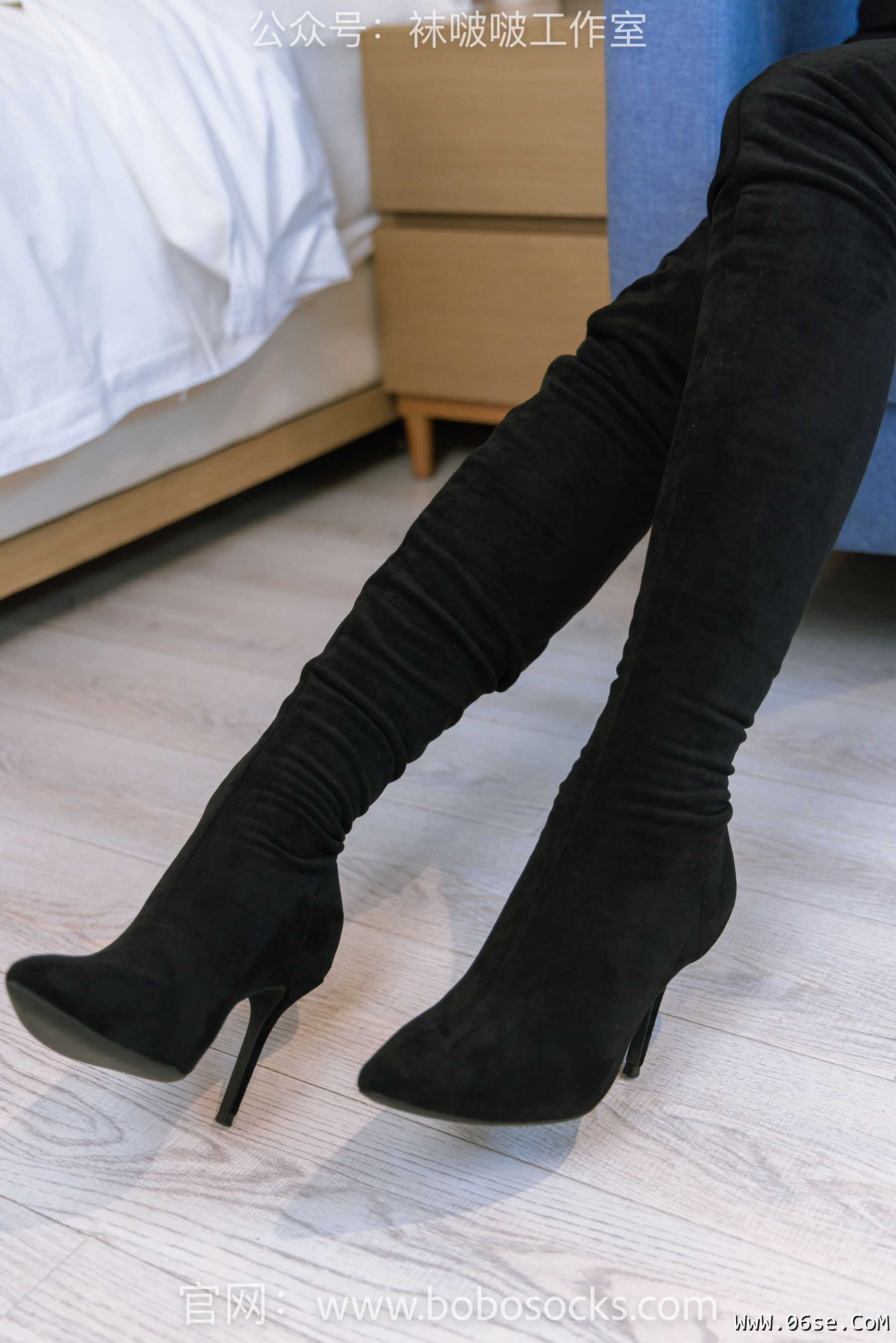 图片[66]-BoBoSocks袜啵啵 No.122 小淳-高跟长靴、白棉袜、裸足[149P]-六色网