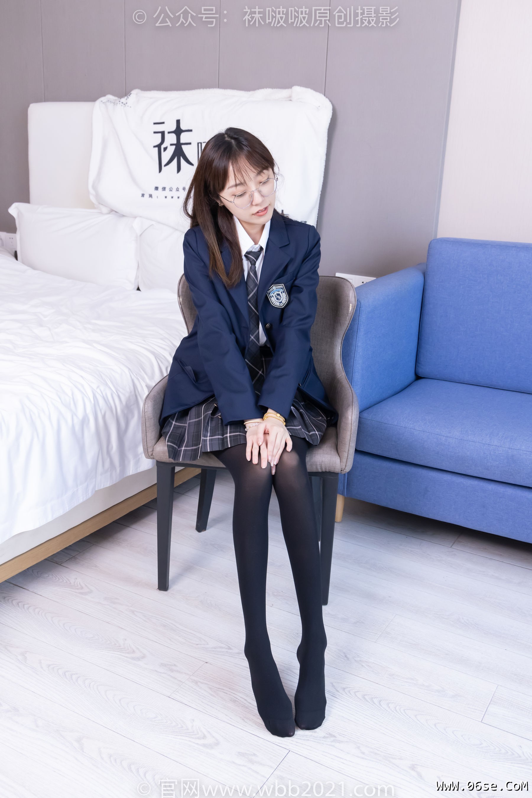 图片[66]-BoBoSocks袜啵啵 No.432 稚予 -皮鞋、厚黑丝、jk制服[184P]-六色网
