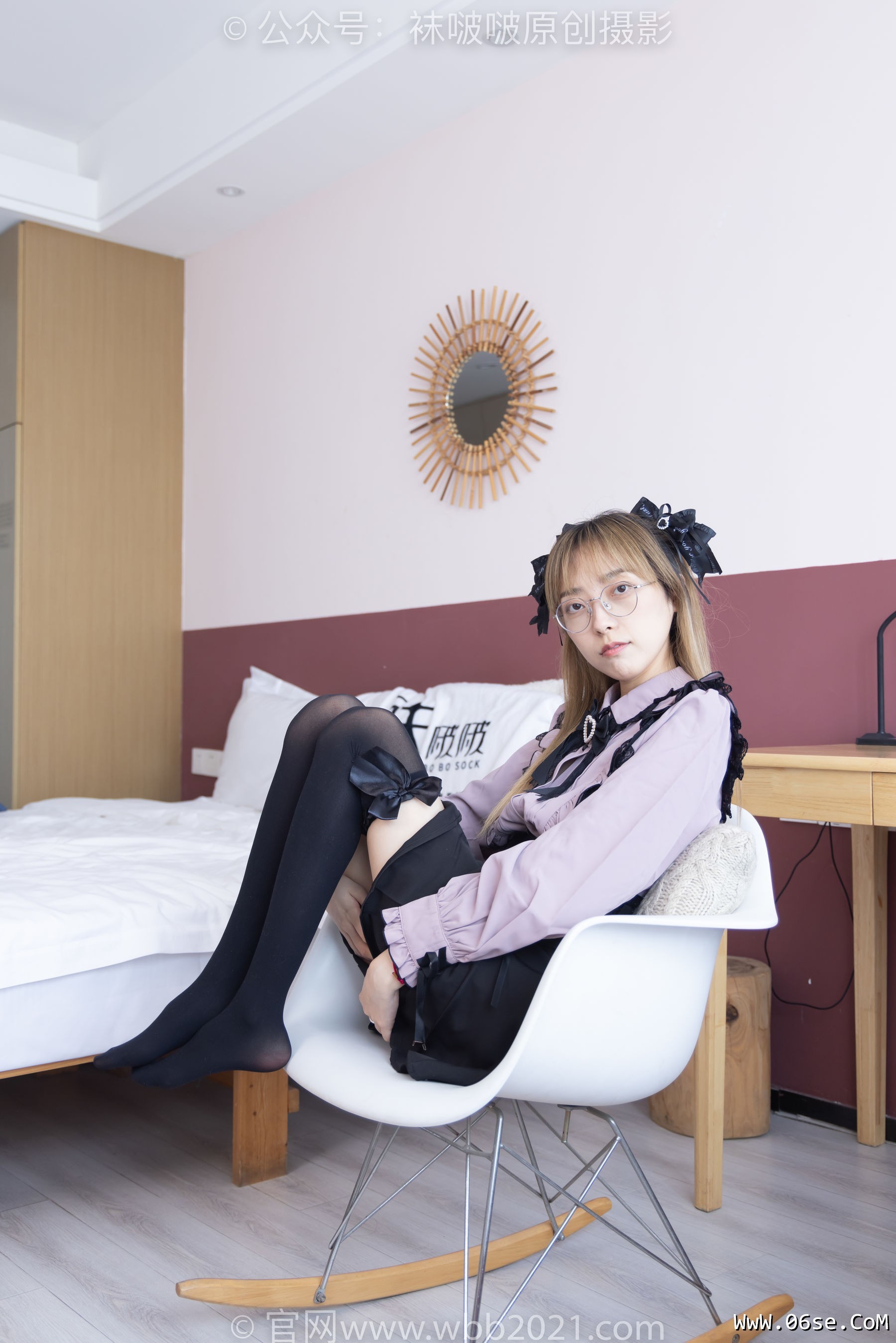 图片[25]-BoBoSocks袜啵啵 No.247 稚予 -皮鞋、黑丝大腿袜、地雷系女友[159P]-六色网