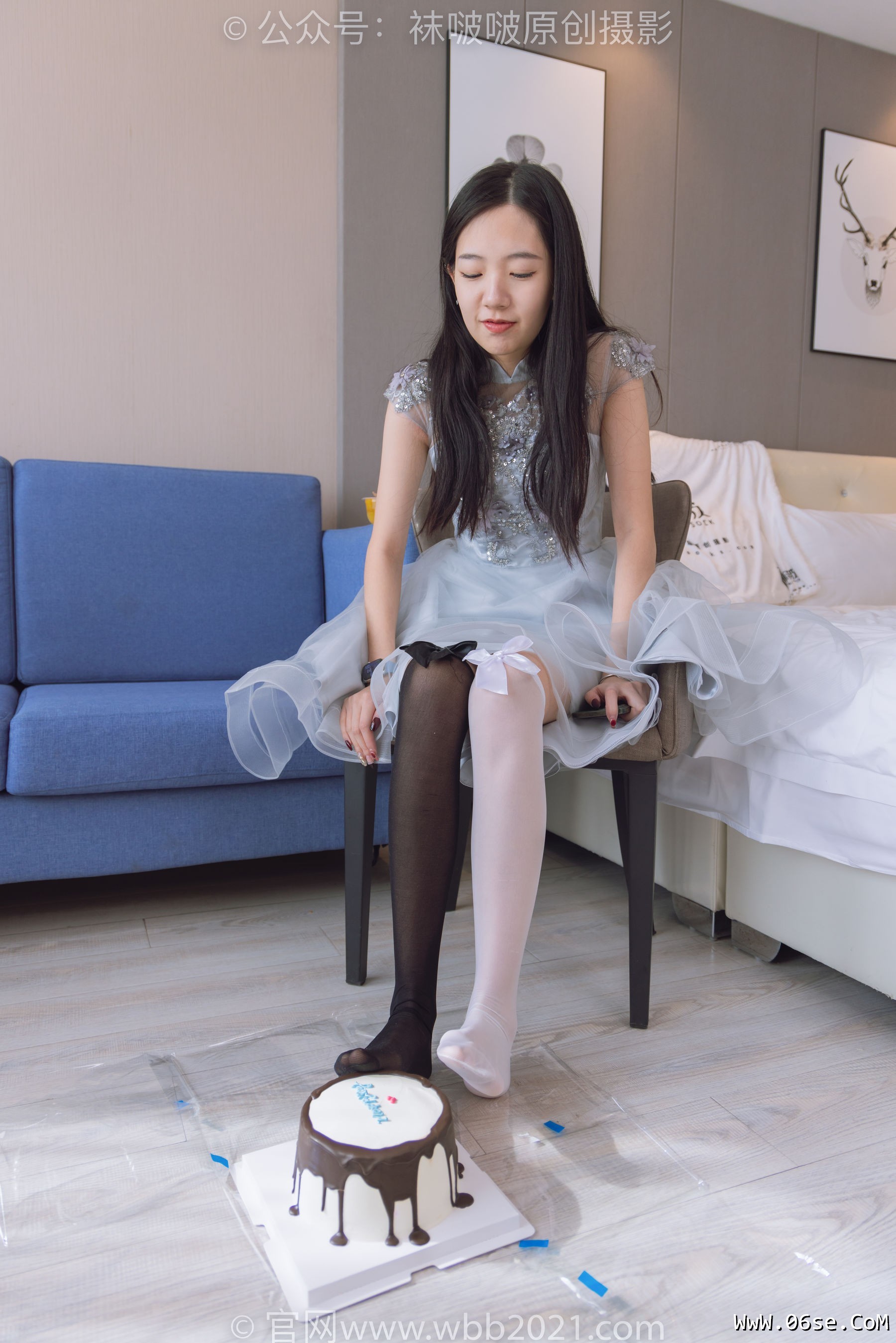 图片[12]-BoBoSocks袜啵啵 No.356 小甜豆 -高跟鞋、黑白丝大腿袜[150P]-六色网