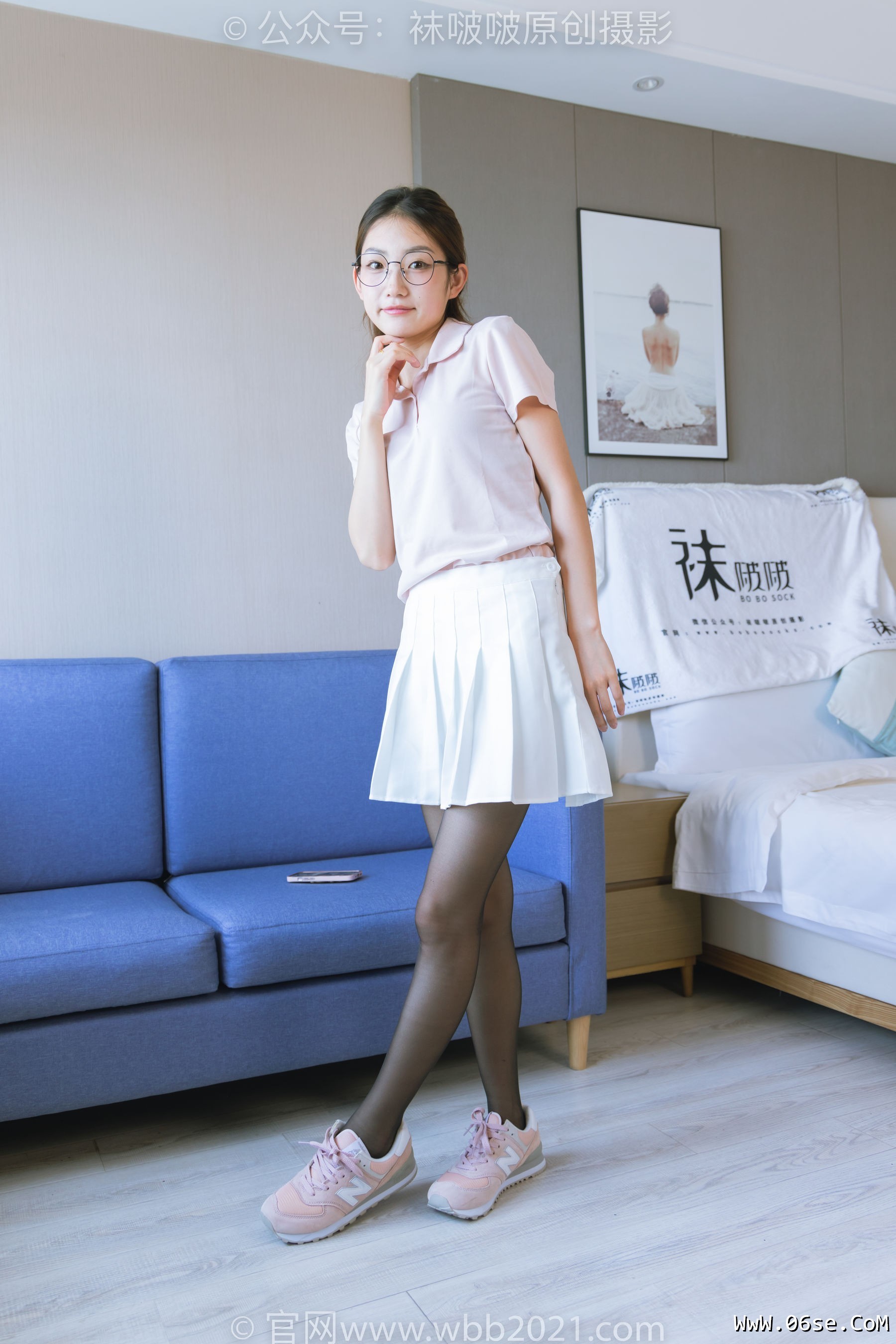 图片[38]-BoBoSocks袜啵啵 No.273 小沫 -运动鞋、粉色棉袜、黑丝[143P]-六色网