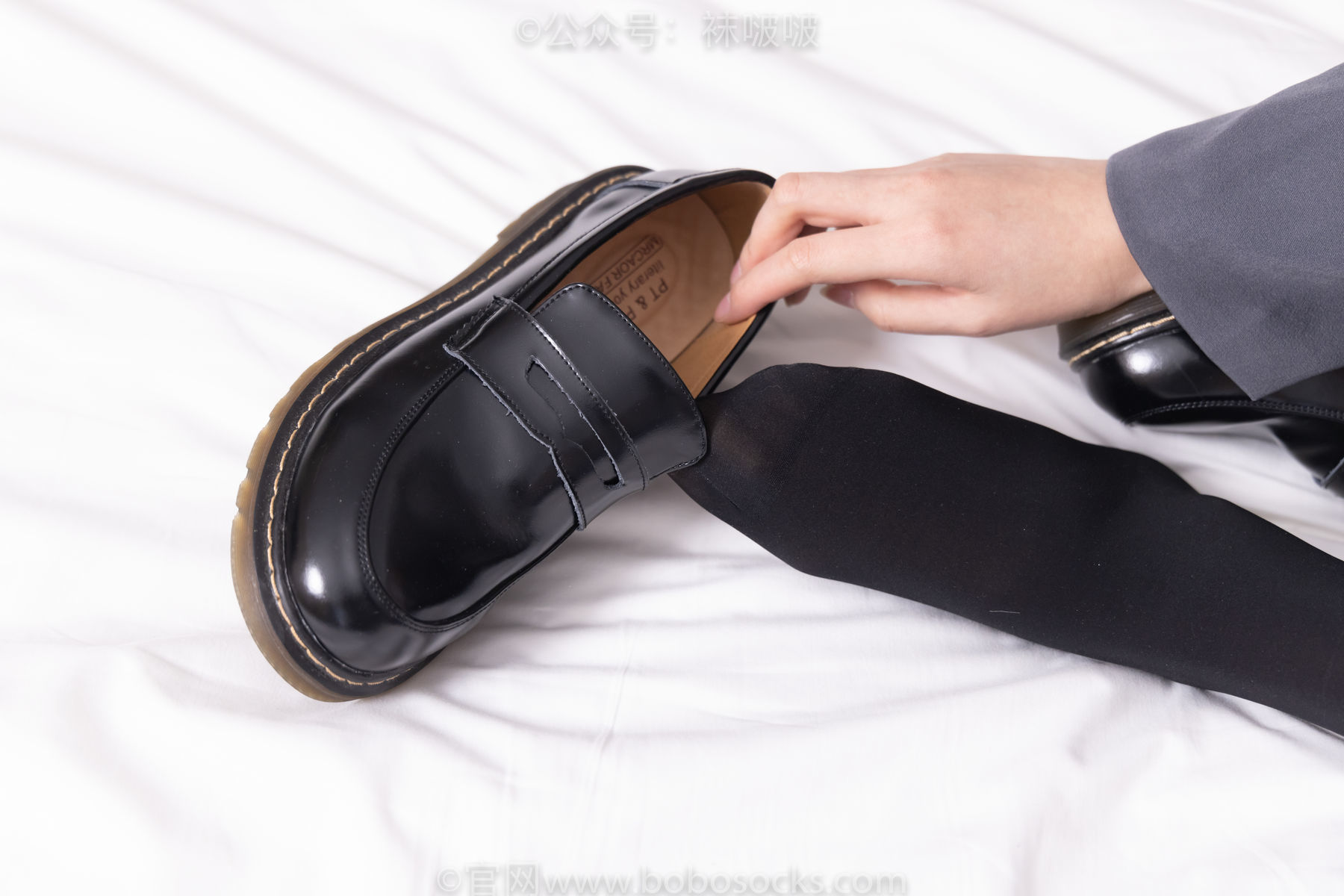 图片[41]-BoBoSocks袜啵啵 No.060 小甜豆-JK制服、皮鞋、厚黑丝[131P]-六色网