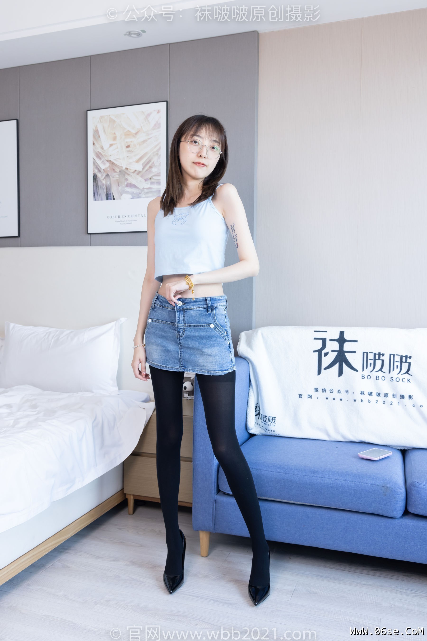 BoBoSocks袜啵啵 No.385 稚予 -高跟鞋、皮鞋、运动鞋、厚黑丝[180P]-六色网
