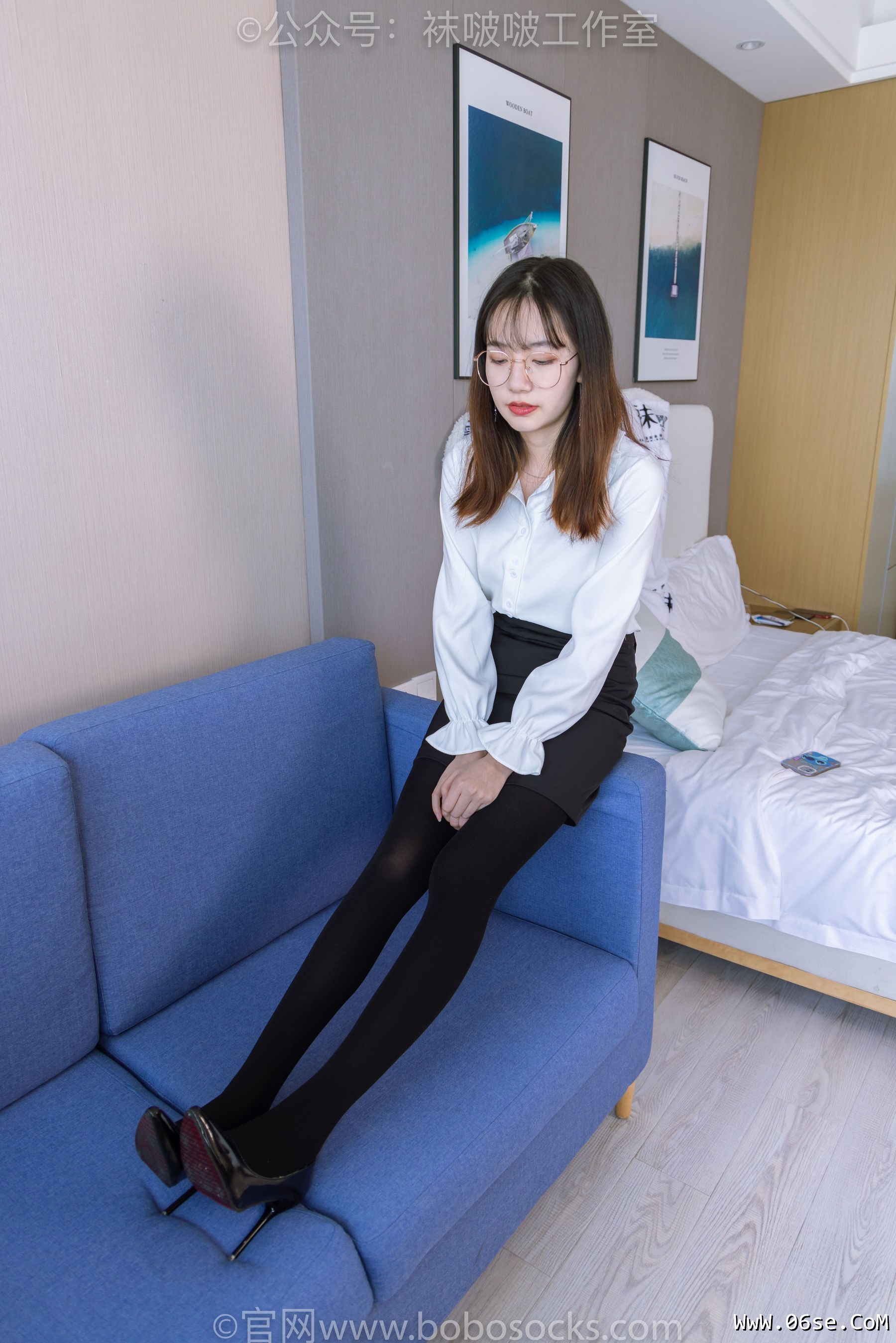 图片[18]-BoBoSocks袜啵啵 No.090 小甜豆-高跟鞋、厚黑丝[140P]-六色网