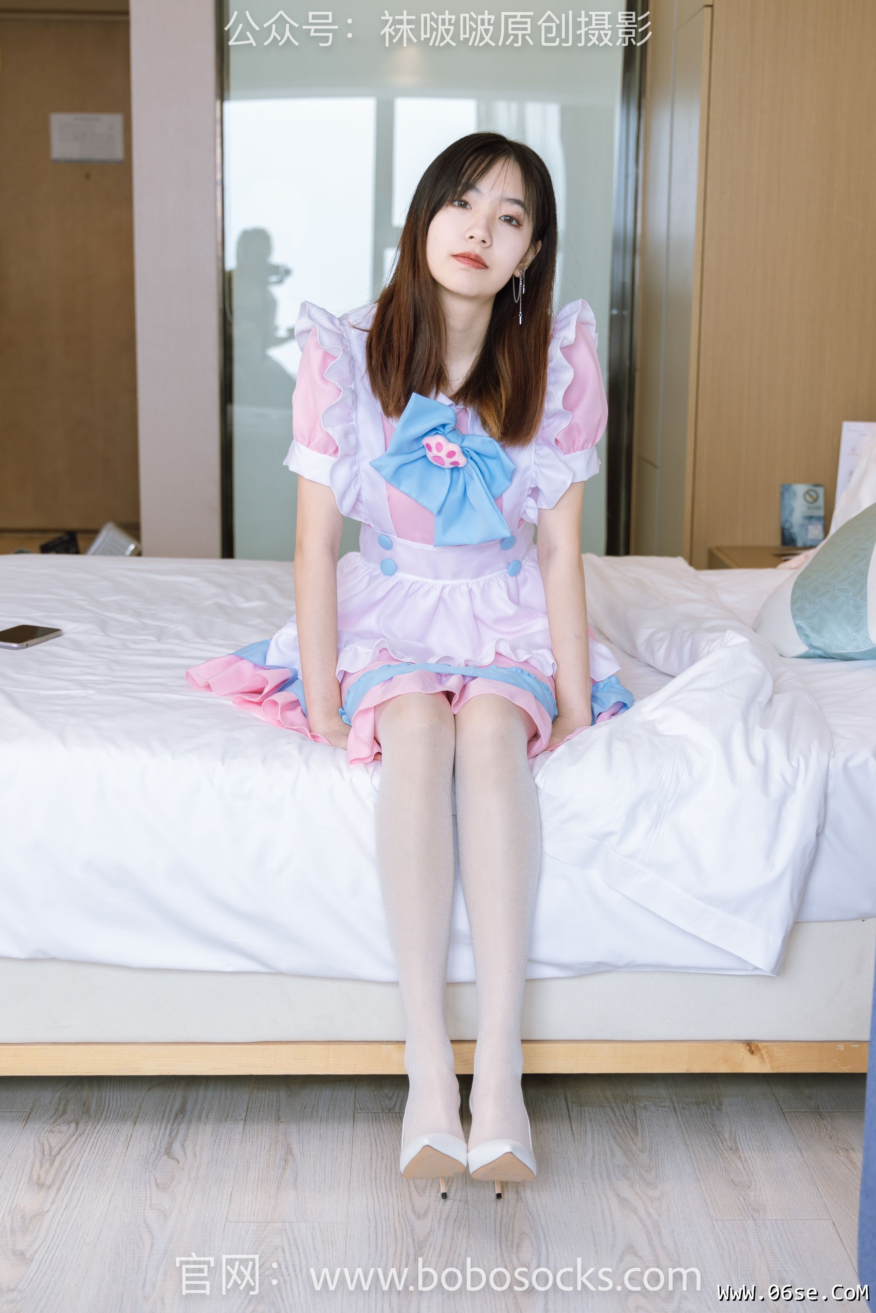 图片[59]-BoBoSocks袜啵啵 No.154 小甜豆-两双高跟鞋、珠光白丝、女仆装[200P]-六色网