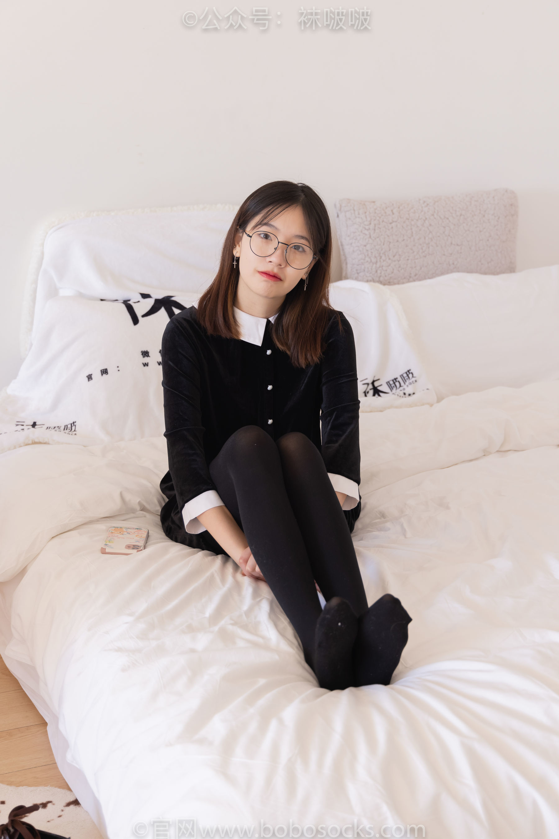 图片[49]-BoBoSocks袜啵啵 No.053 小甜豆-皮鞋、厚黑丝、黑色蕾丝船袜[140P]-六色网