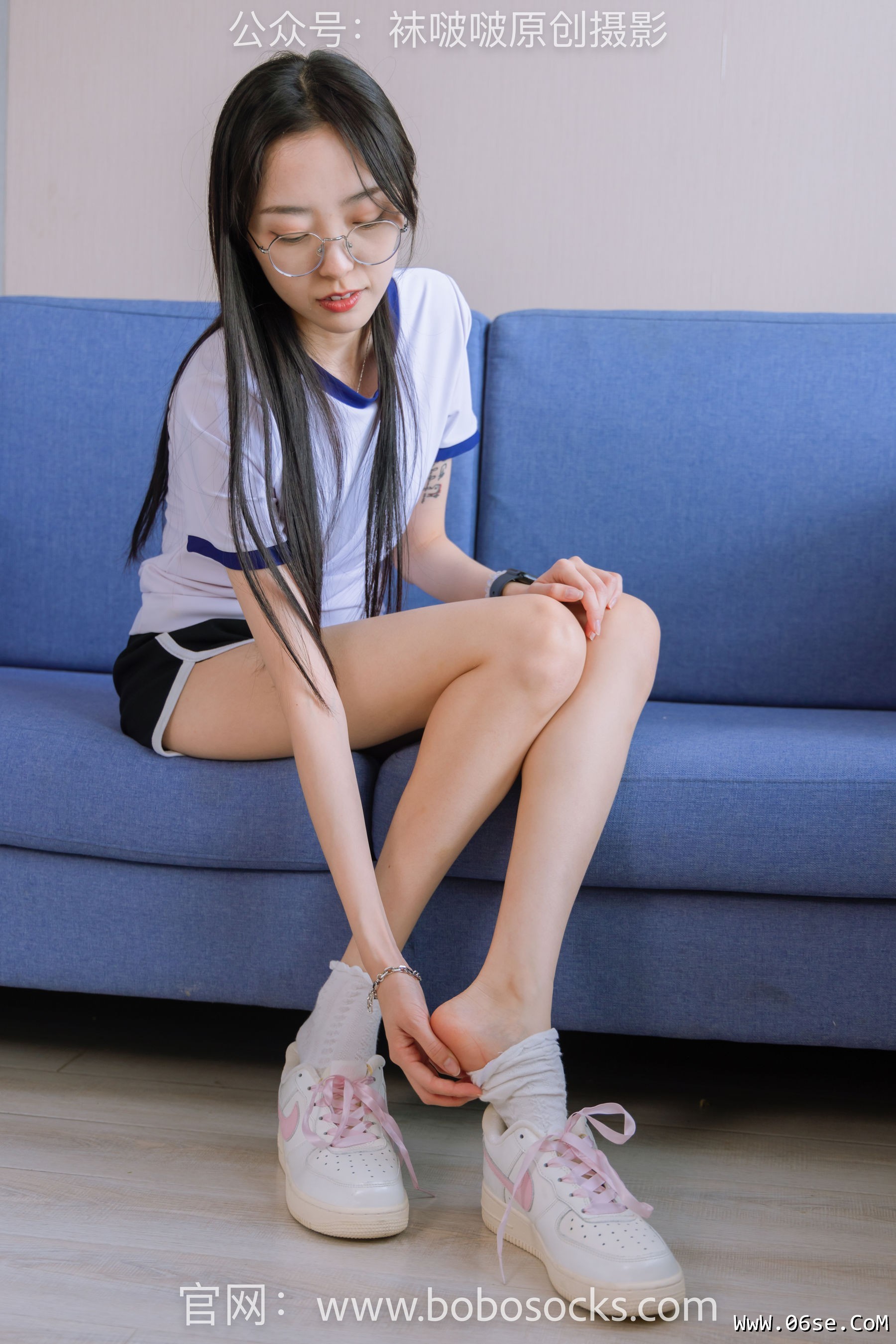 图片[125]-BoBoSocks袜啵啵 No.147 稚予-空军一号板鞋、白棉袜、体操服[139P]-六色网