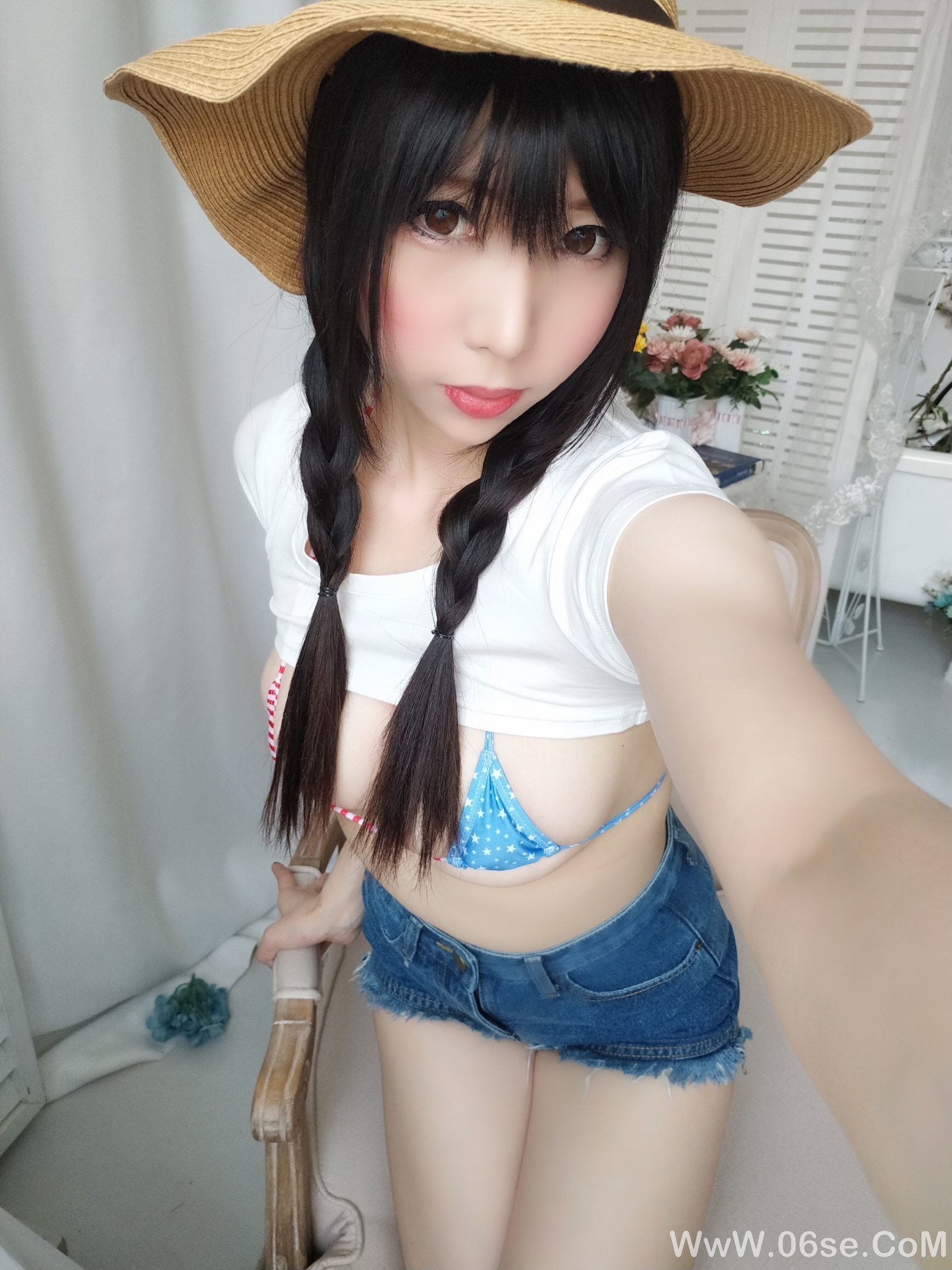 图片[6]-二次元巨乳美女鹿野希 牛仔女郎[84P]-六色网
